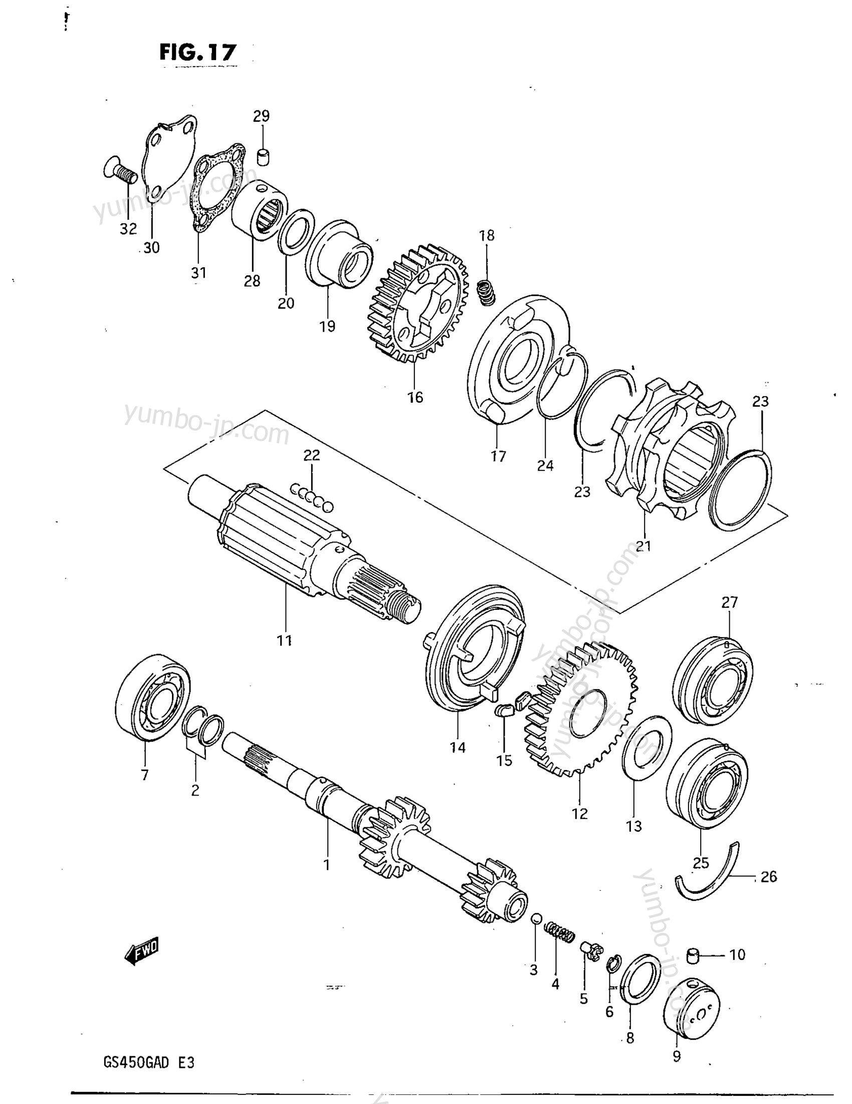 TRANSMISSION для мотоциклов SUZUKI GS450GA 1982 г.