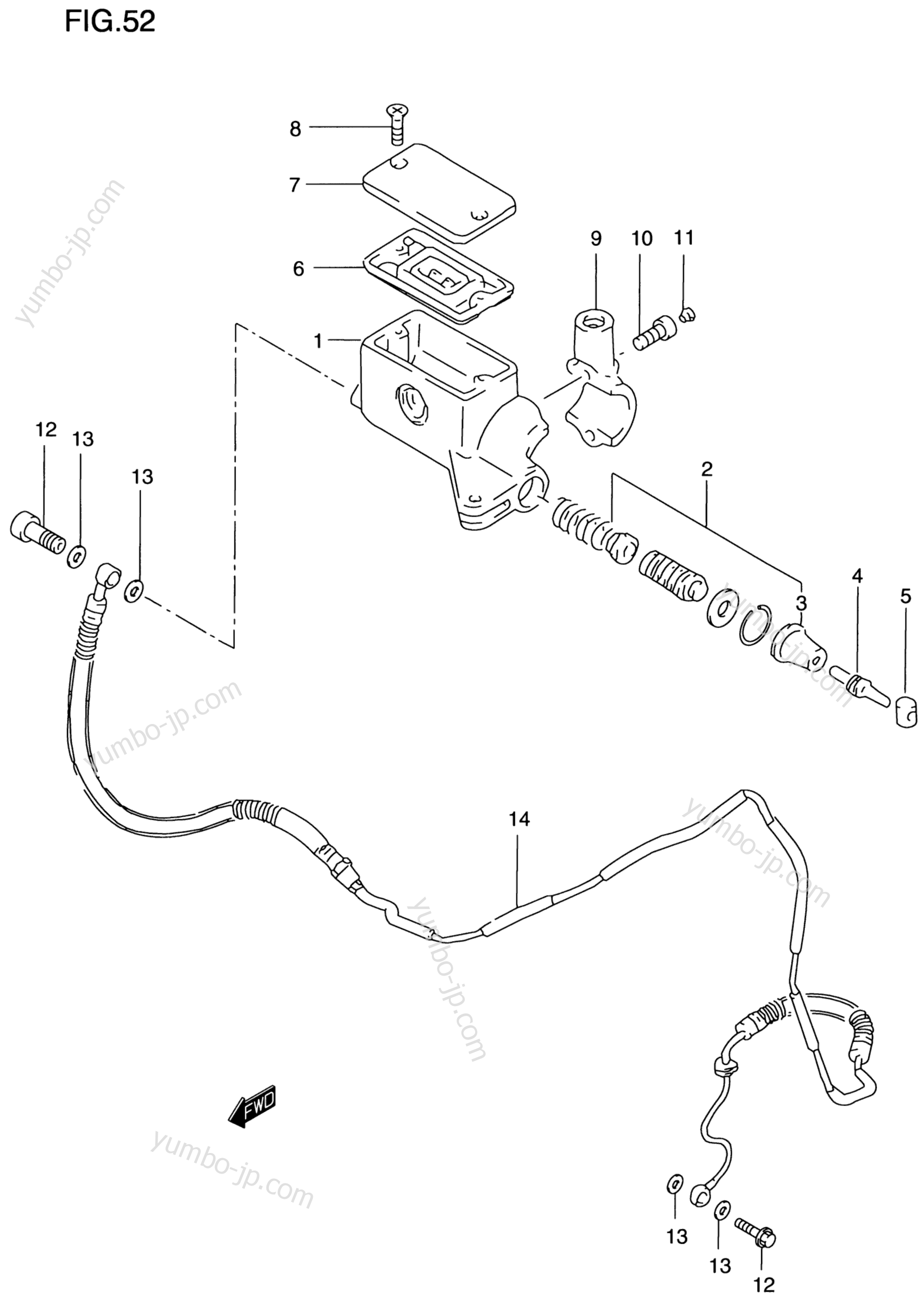 CLUTCH MASTER CYLINDER для мотоциклов SUZUKI Intruder (VS800GL) 1998 г.