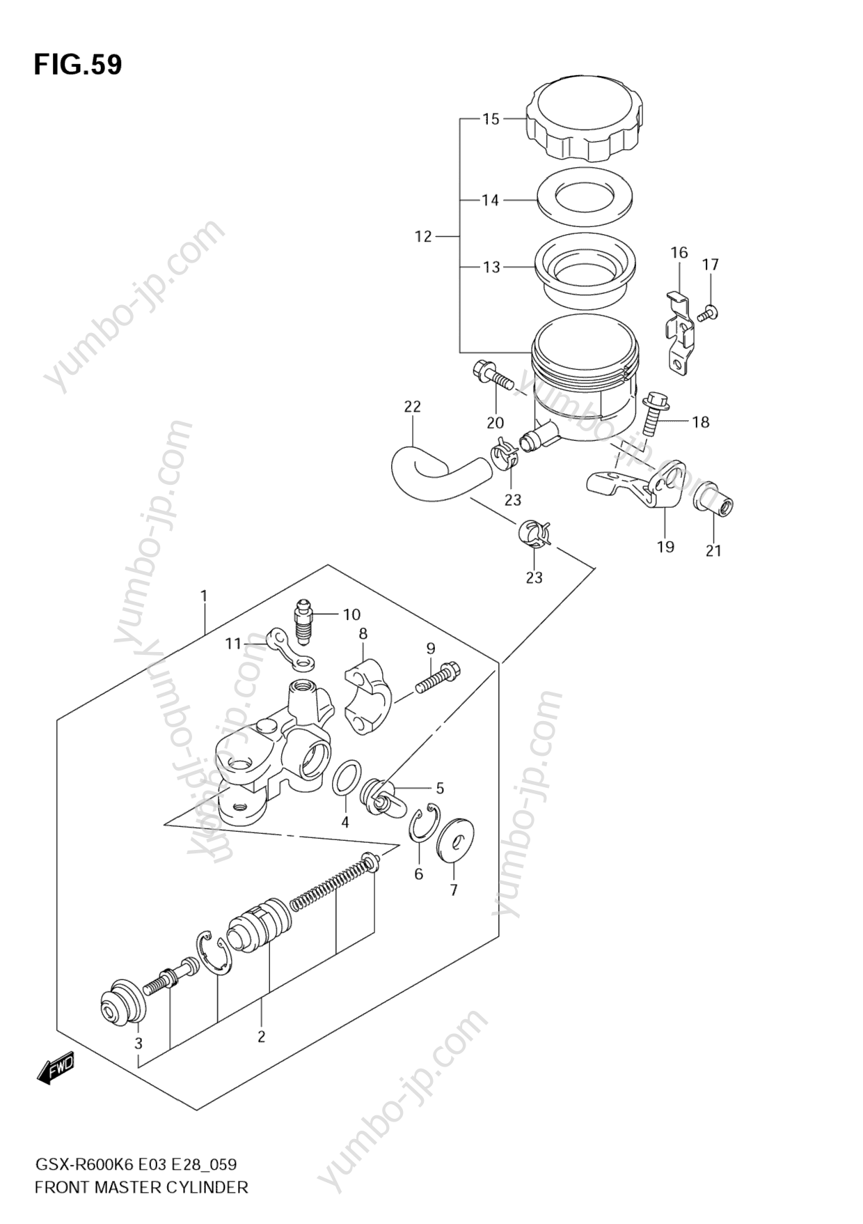 FRONT MASTER CYLINDER для мотоциклов SUZUKI GSX-R600 2007 г.