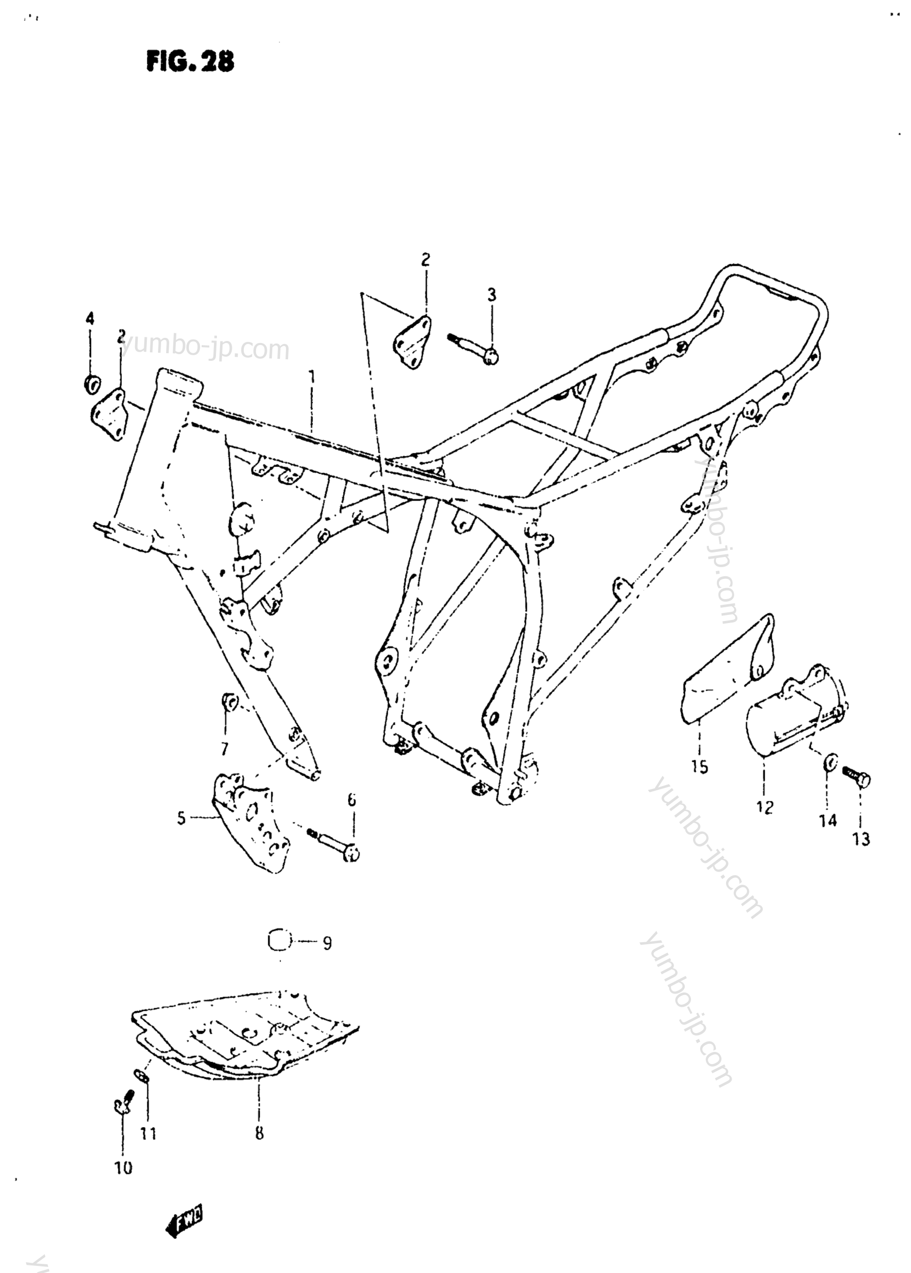 FRAME for motorcycles SUZUKI SP125 1983 year