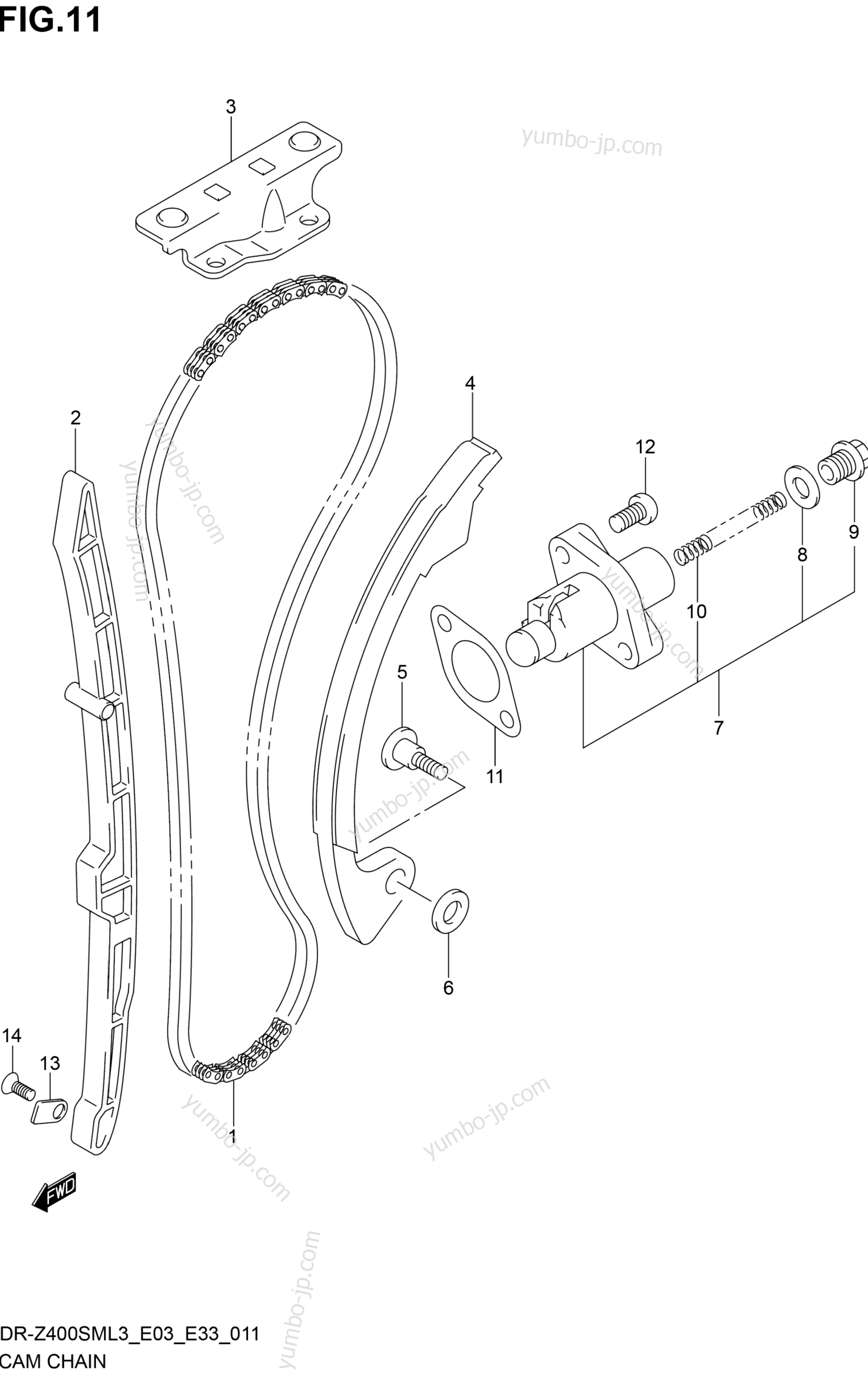 CAM CHAIN для мотоциклов SUZUKI DR-Z400SM 2013 г.