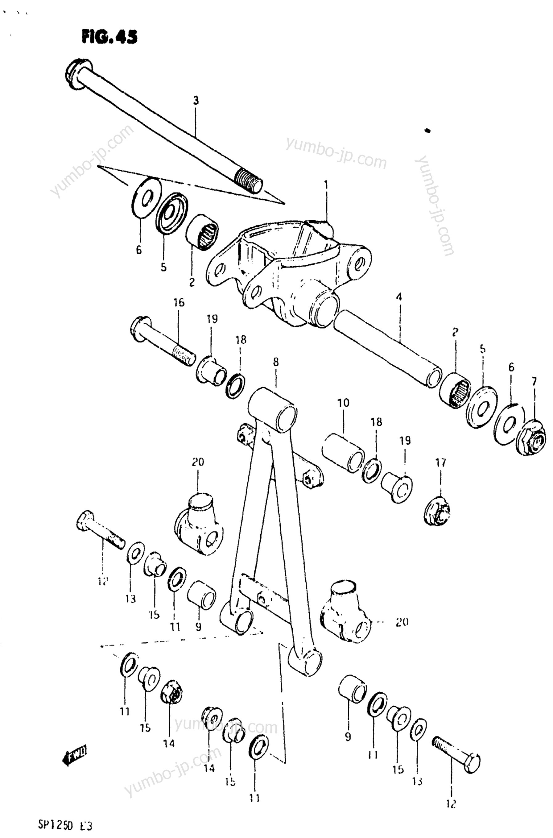 CUSHION LEVER для мотоциклов SUZUKI SP125 1983 г.