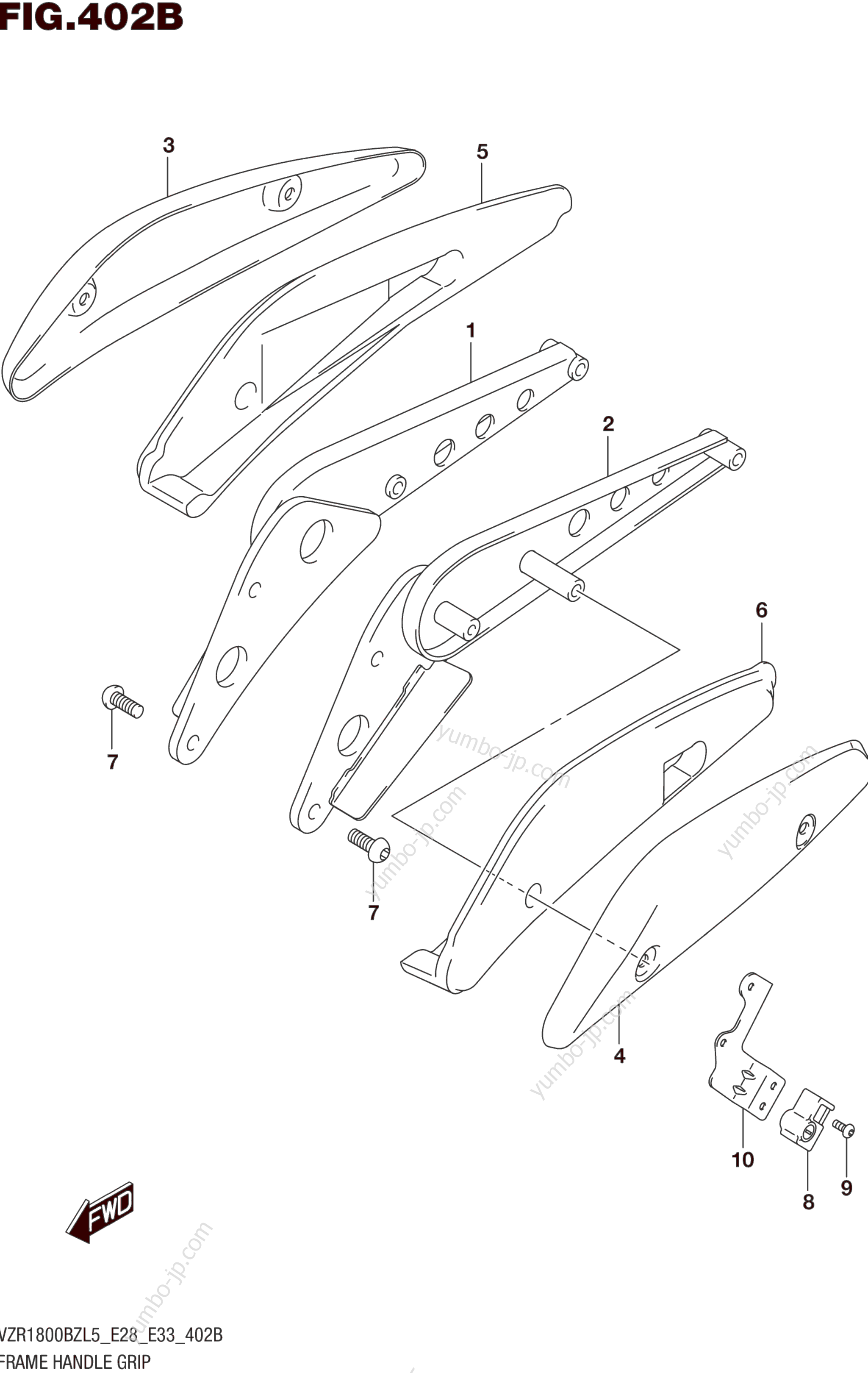 FRAME HANDLE GRIP (VZR1800BZL5 E33) for motorcycles SUZUKI VZR1800BZ 2015 year