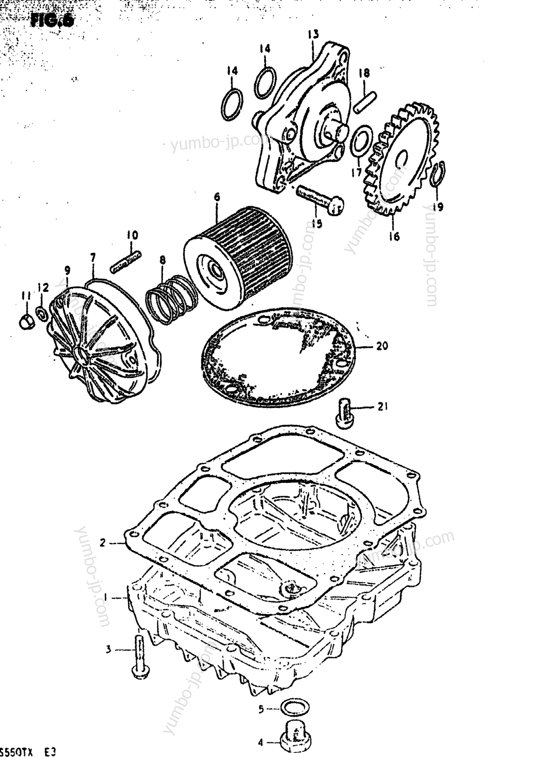 Oil Pump - Oil Filter для мотоциклов SUZUKI GS550T 1981 г.