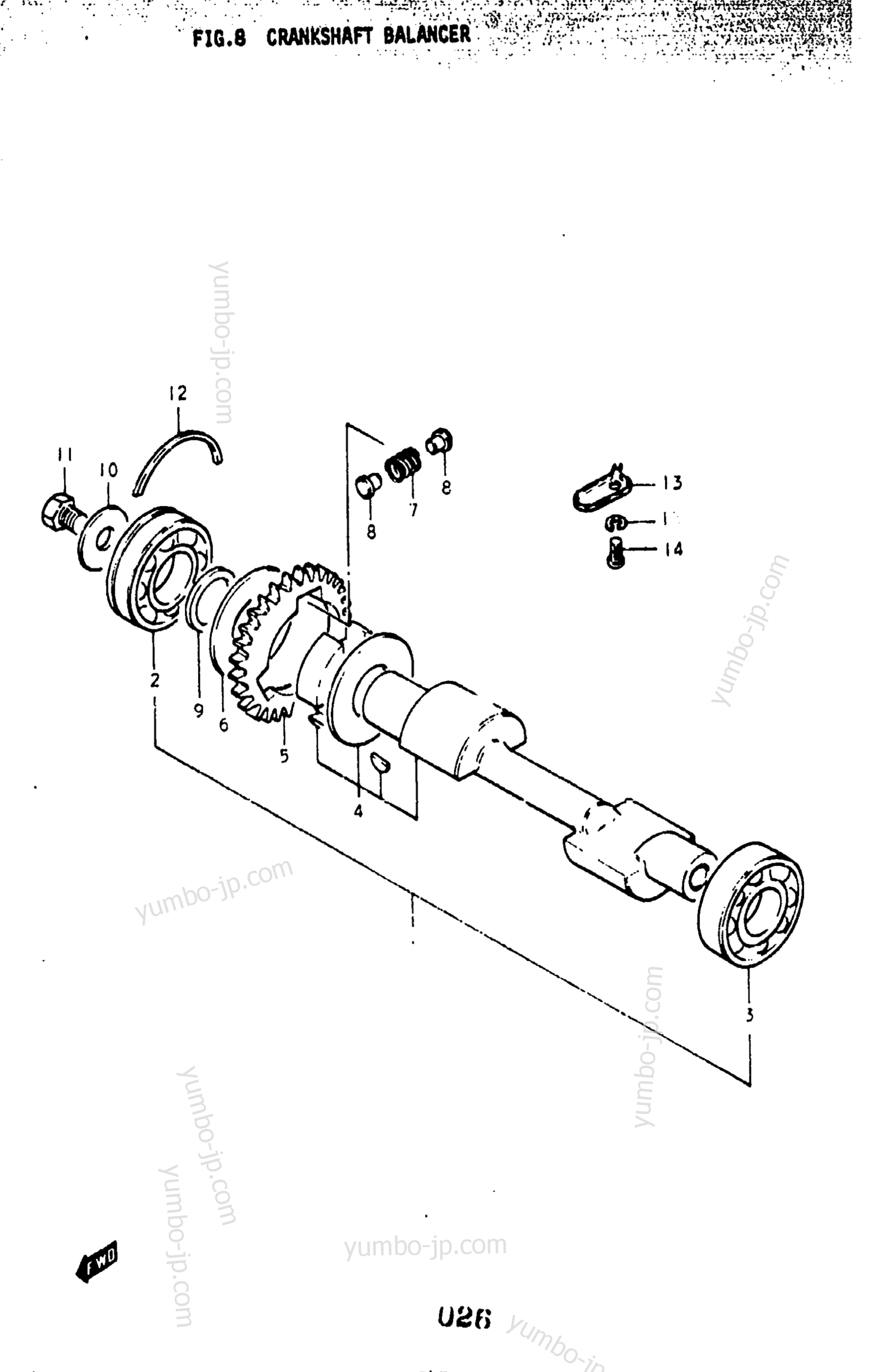 CRANKSHAFT BALANCER for motorcycles SUZUKI GS400-X 1977 year