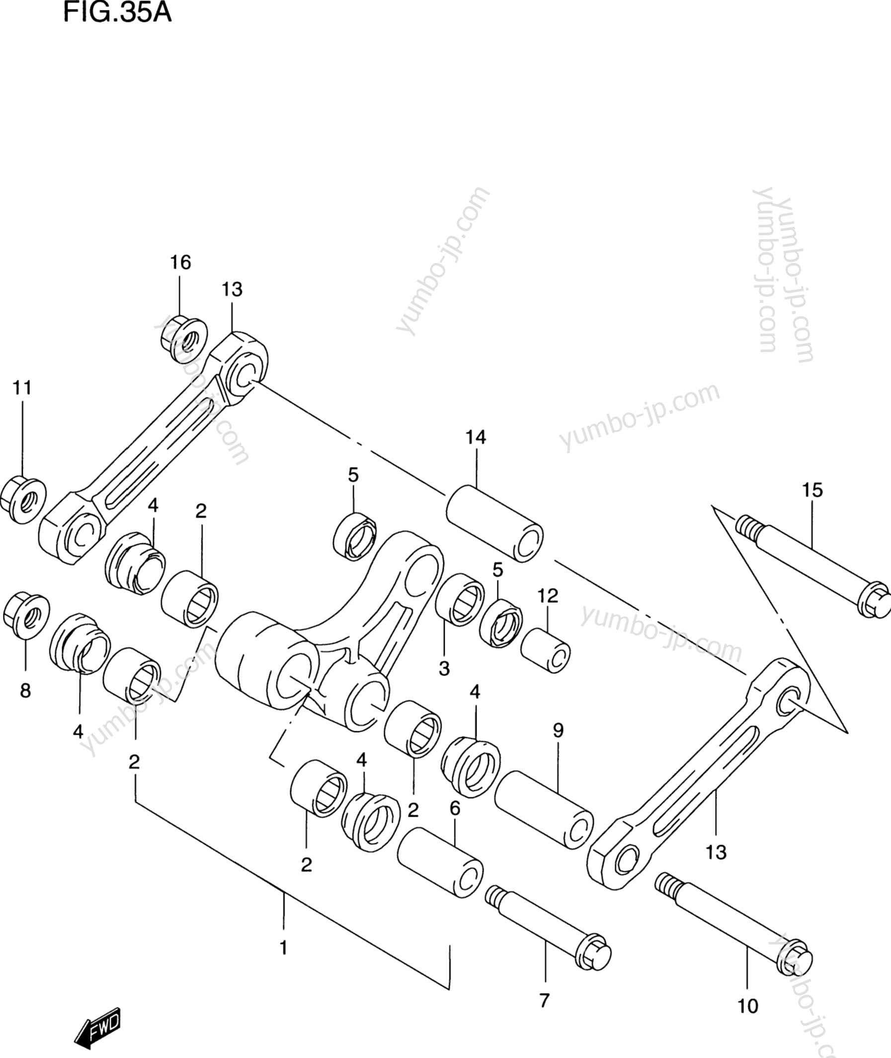 REAR CUSHION LEVER (MODEL W/X) for motorcycles SUZUKI RM250 2000 year