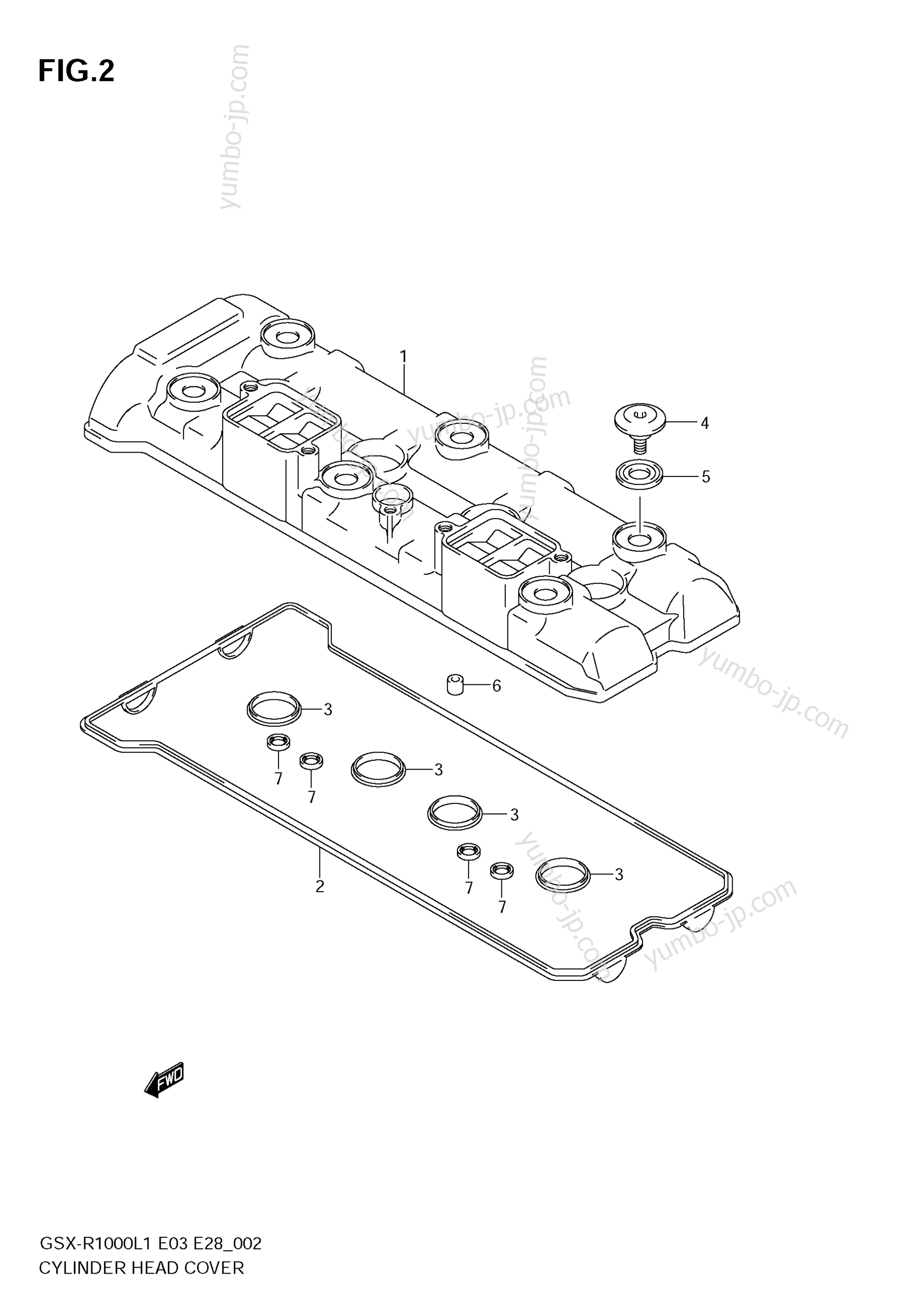 CYLINDER HEAD COVER for motorcycles SUZUKI GSX-R1000 2011 year