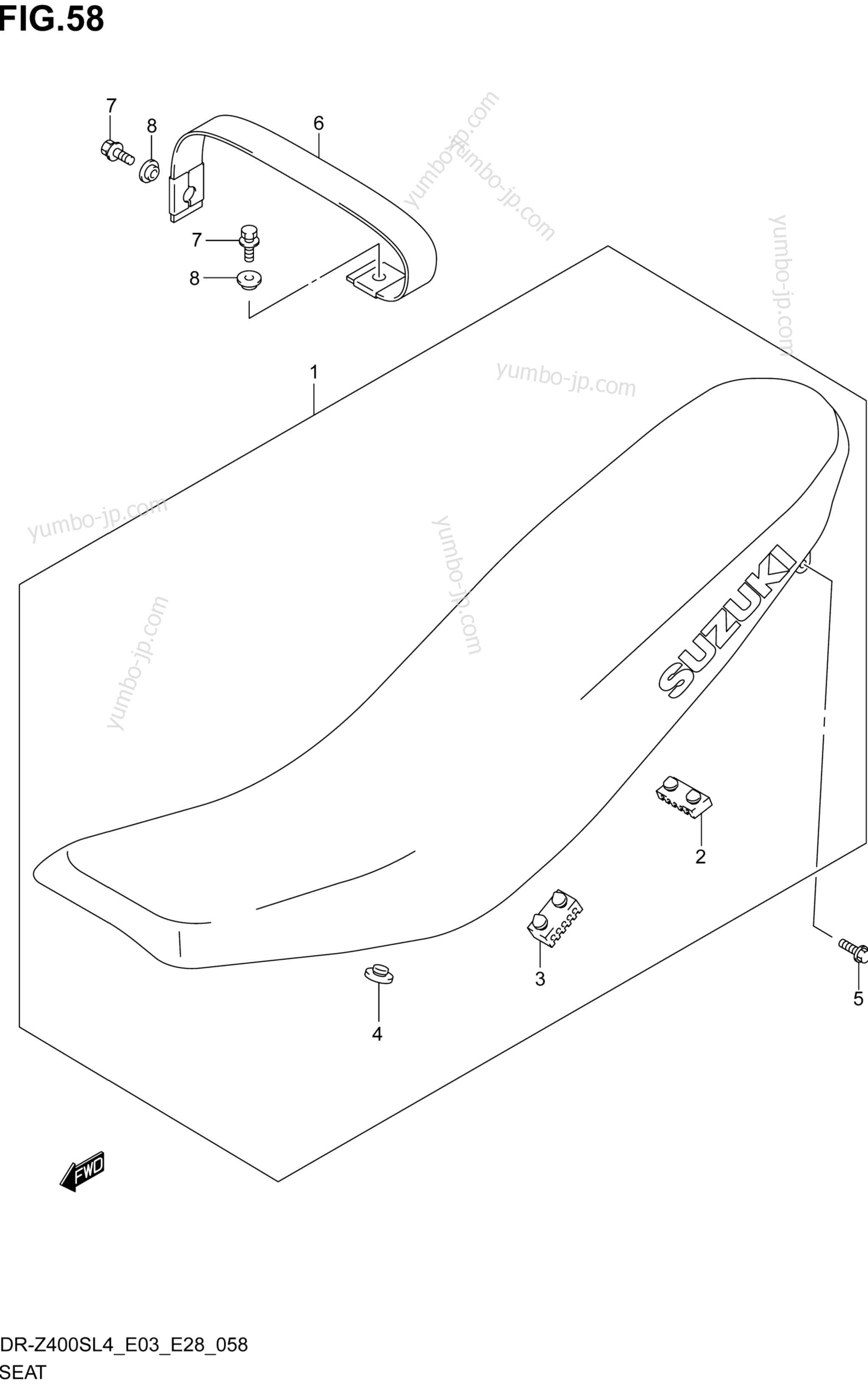 SEAT for motorcycles SUZUKI DR-Z400S 2014 year