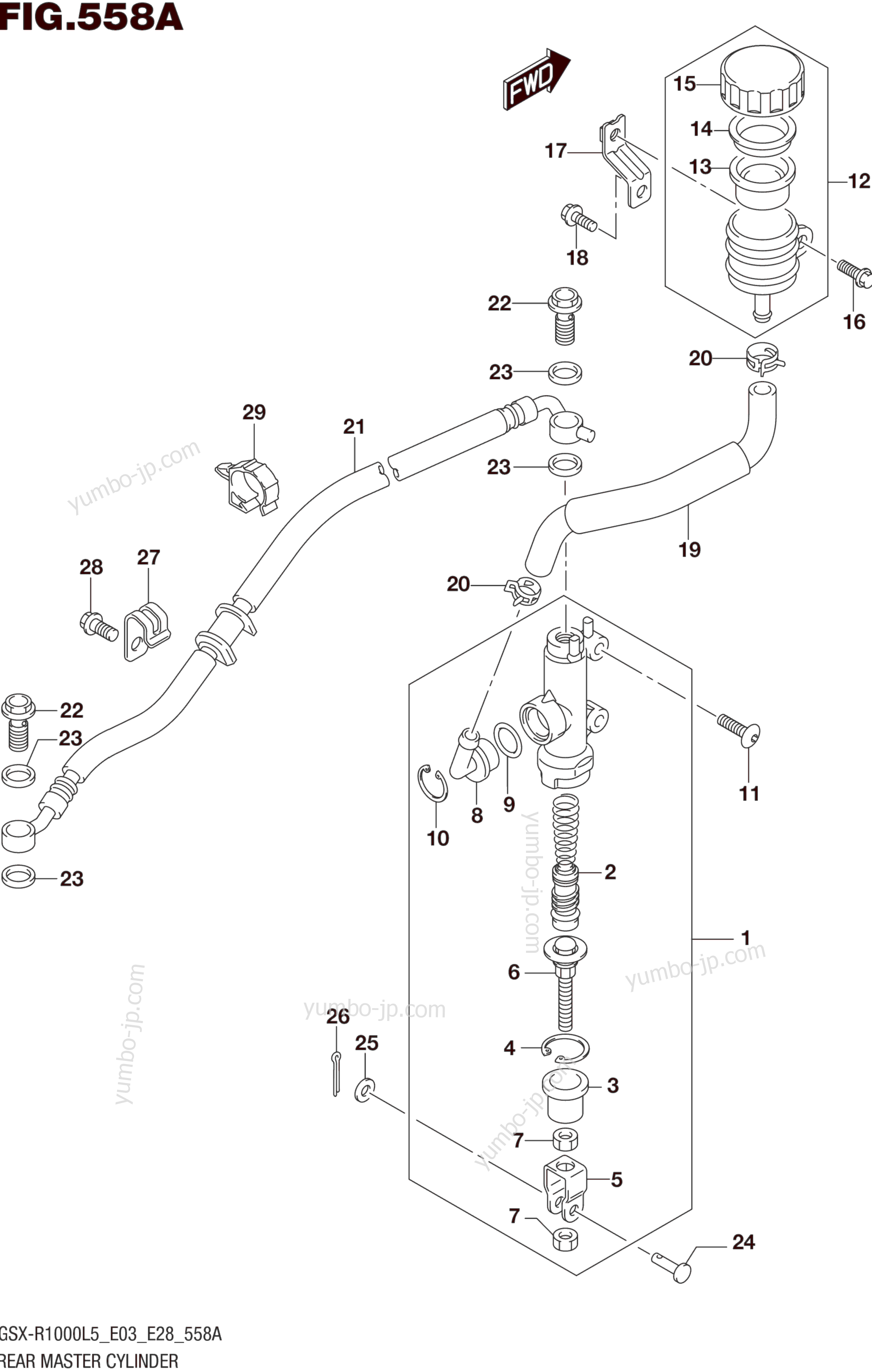 REAR MASTER CYLINDER для мотоциклов SUZUKI GSX-R1000 2015 г.