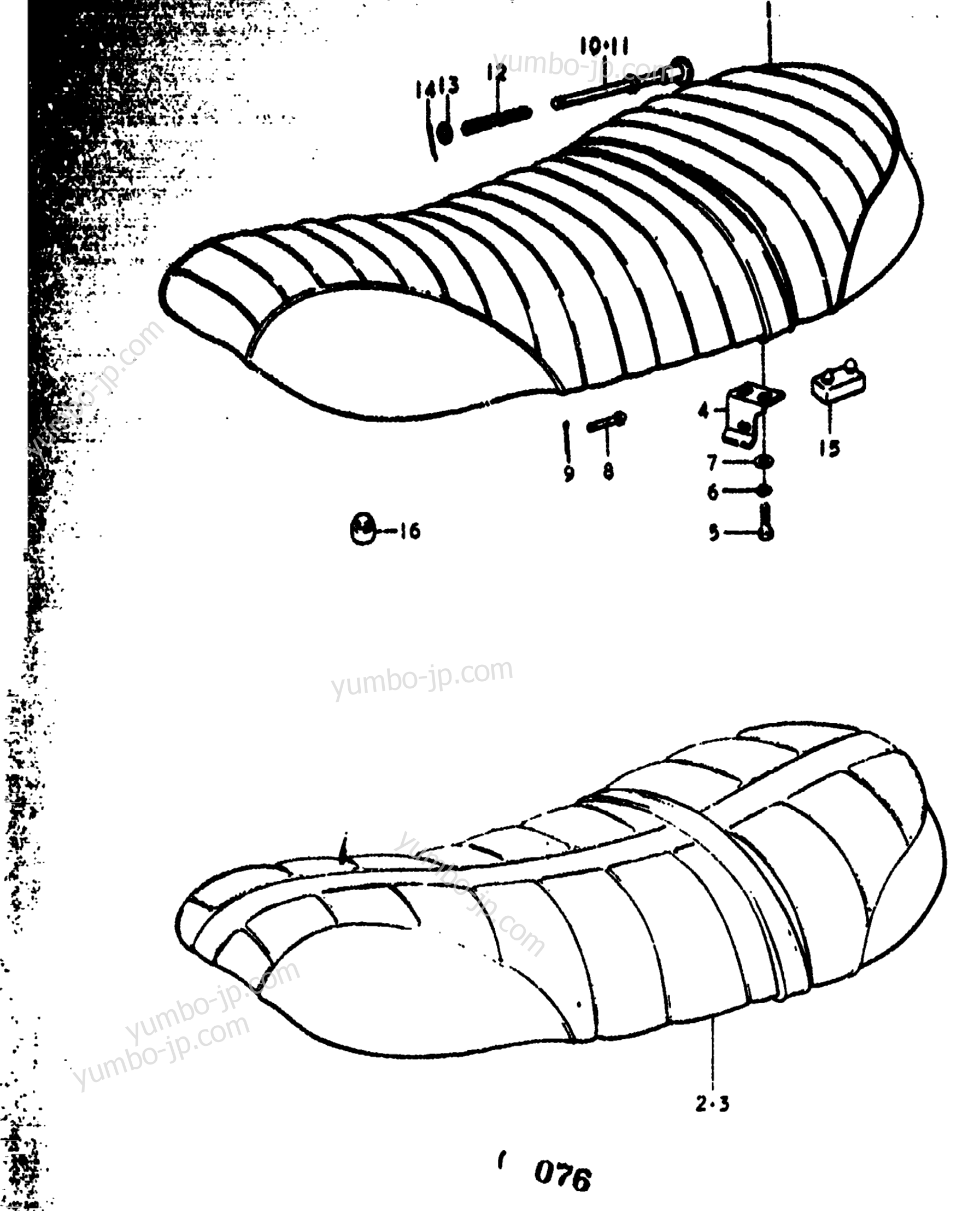 YUMBO | spare parts catalog for мотоцикла SUZUKI RV90 1977 year SEAT