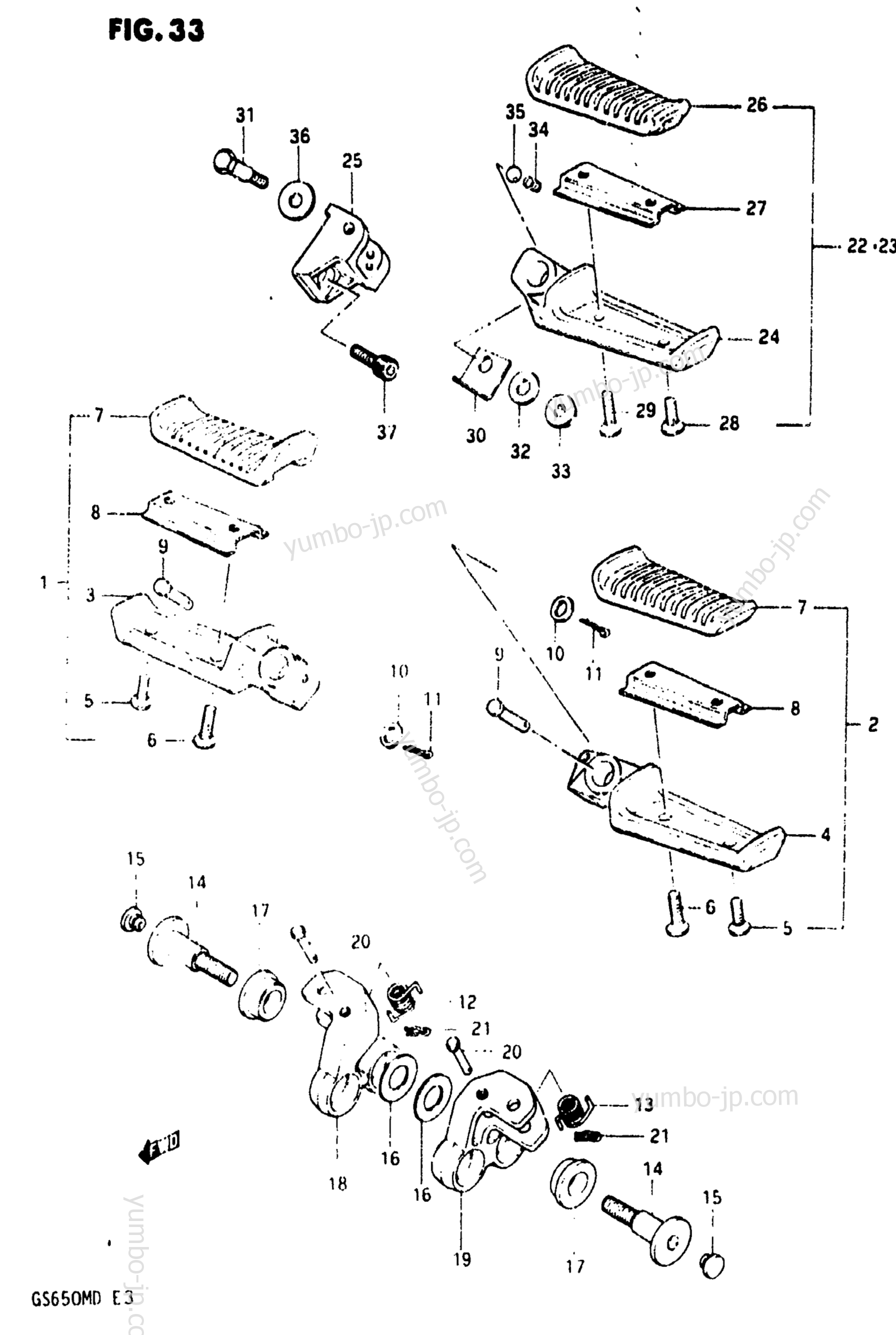 Footrest для мотоциклов SUZUKI GS650M 1983 г.