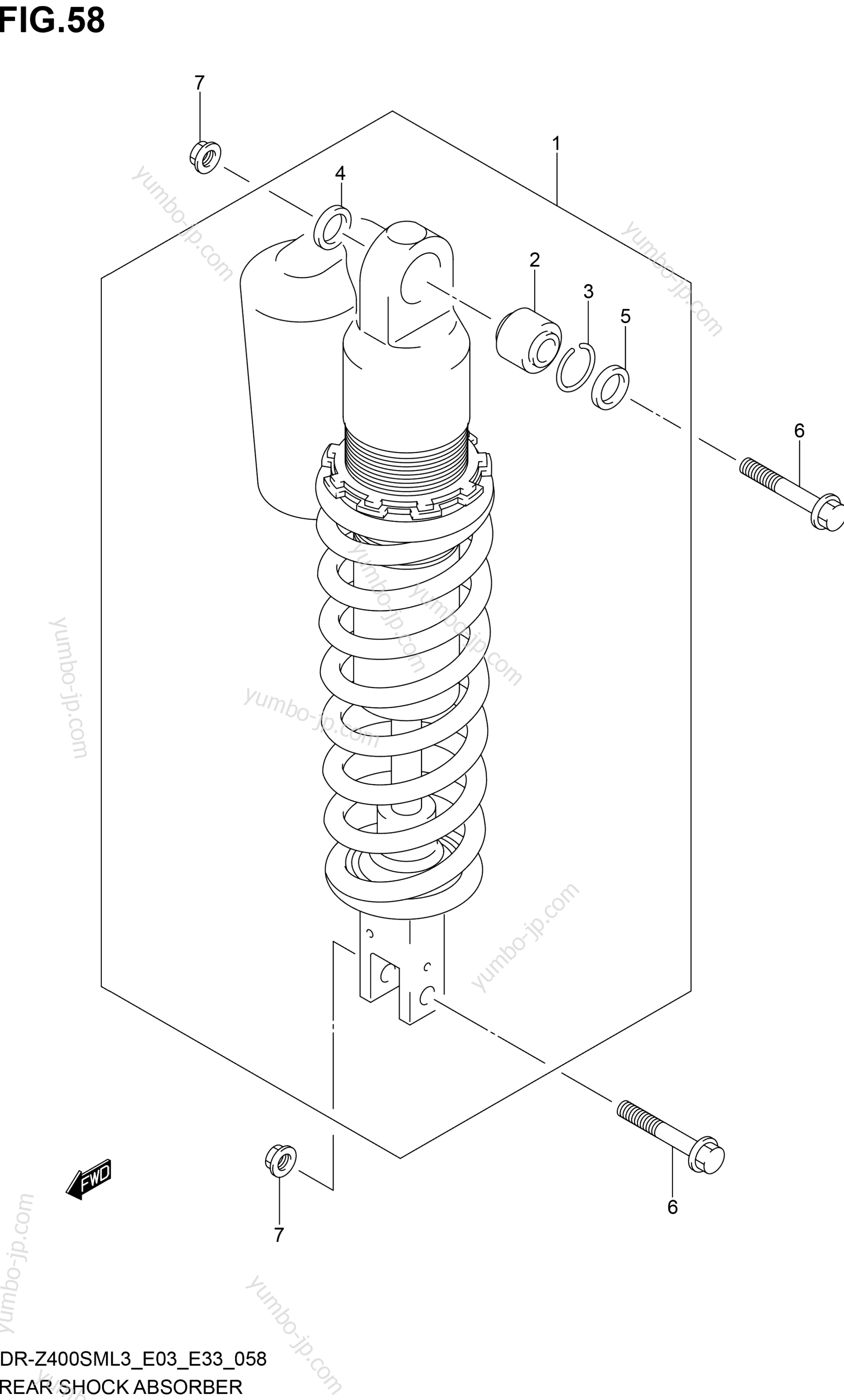 REAR SHOCK ABSORBER для мотоциклов SUZUKI DR-Z400SM 2013 г.