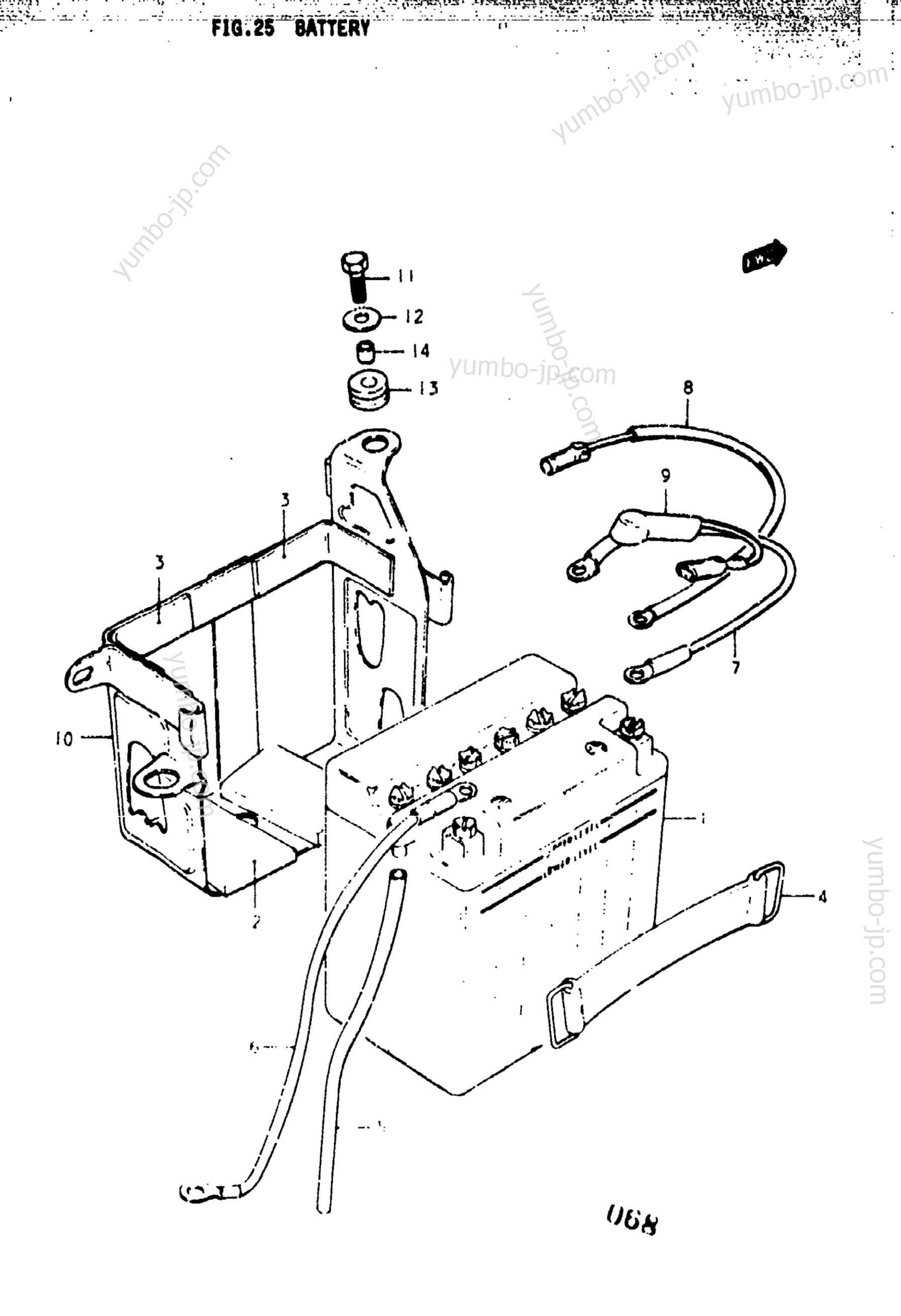 BATTERY для мотоциклов SUZUKI GS400 1977 г.