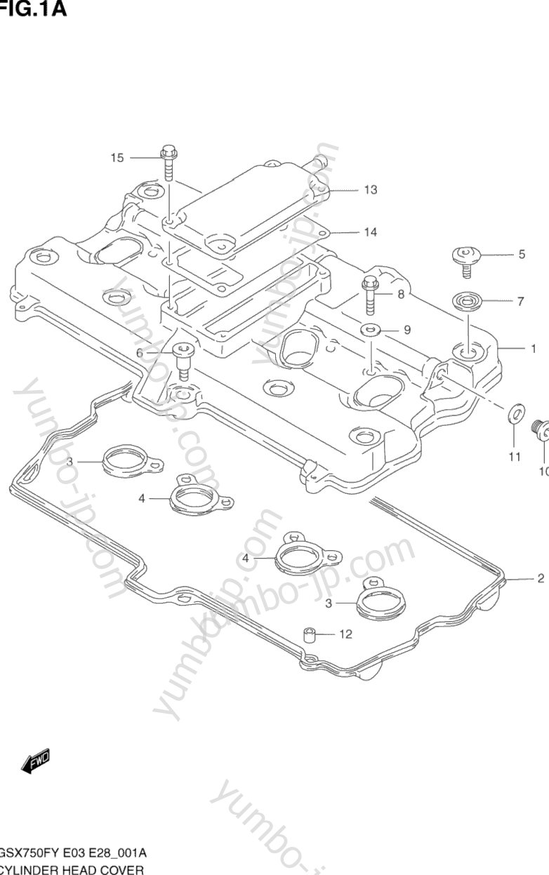 CYLINDER HEAD COVER for motorcycles SUZUKI Katana (GSX750F) 1998 year