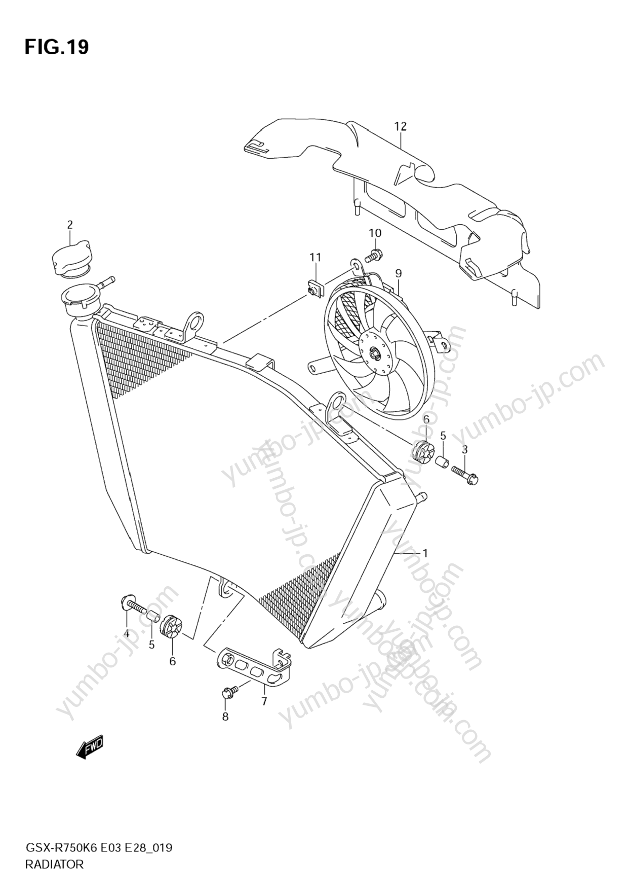 RADIATOR for motorcycles SUZUKI GSX-R750 2007 year