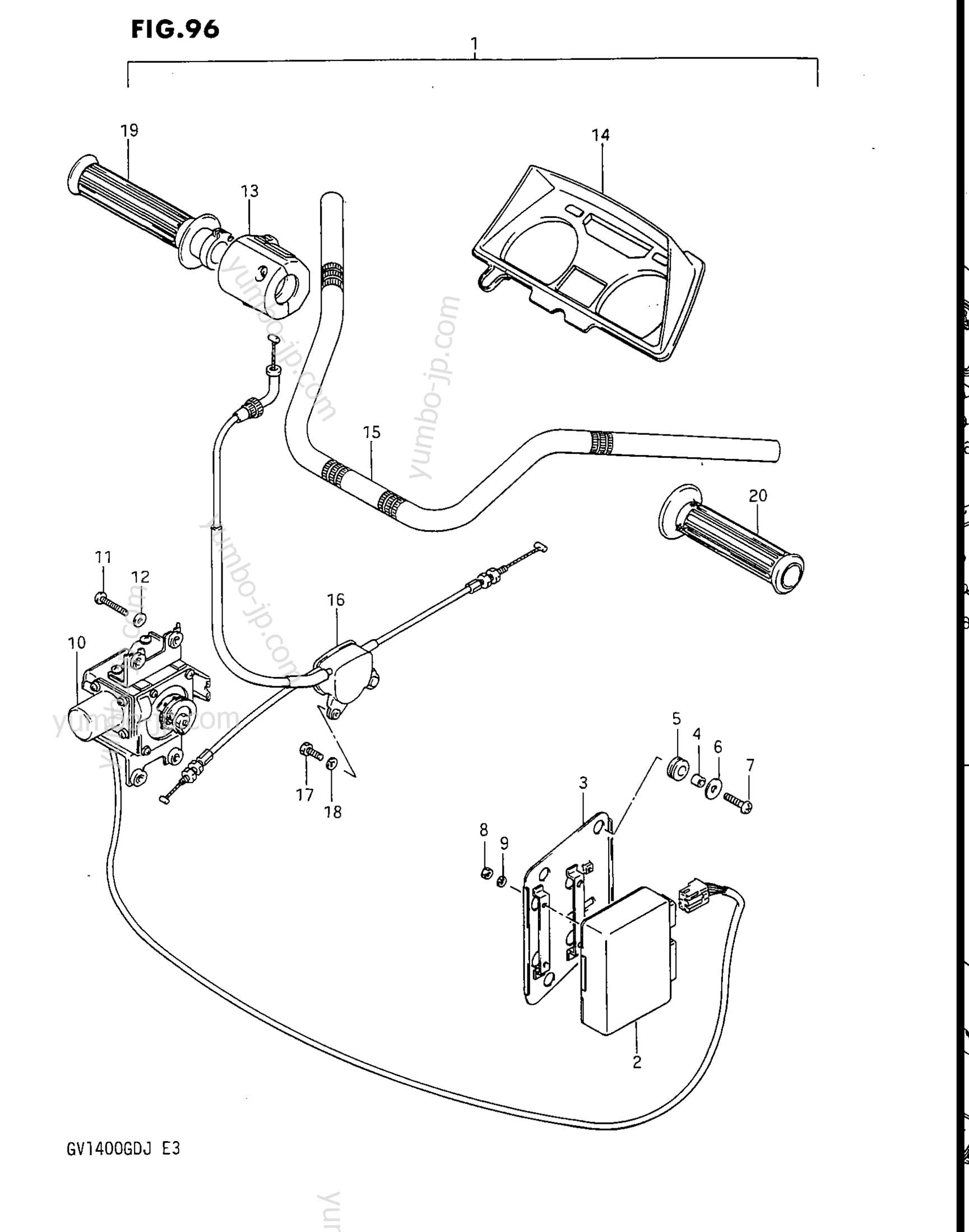 CRUISE CONTROL KIT (GV1400GTG OPTIONAL) для мотоциклов SUZUKI Cavalcade (GV1400GT) 1986 г.