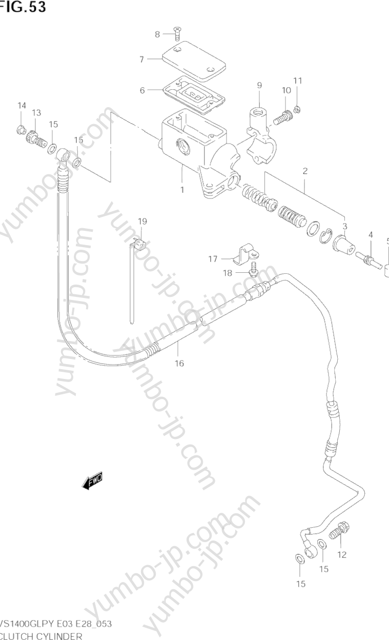 CLUTCH CYLINDER для мотоциклов SUZUKI Intruder (VS1400GLP) 1997 г.