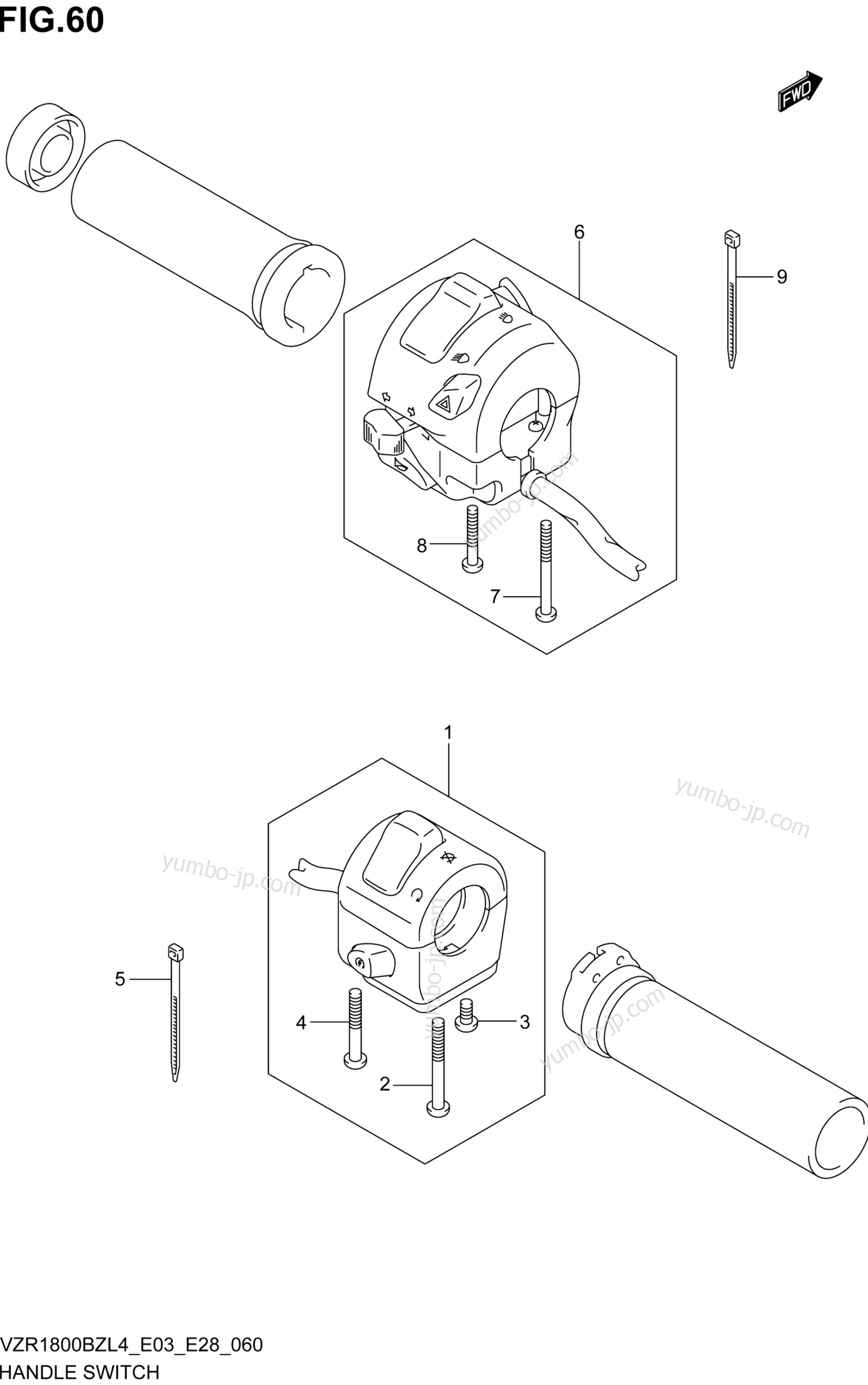 HANDLE SWITCH для мотоциклов SUZUKI VZR1800BZ 2014 г.