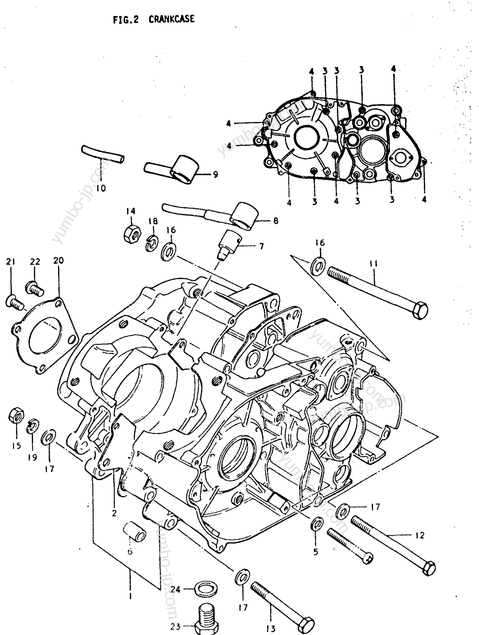 Крышка картера для мотоциклов SUZUKI TC185 1974 г.