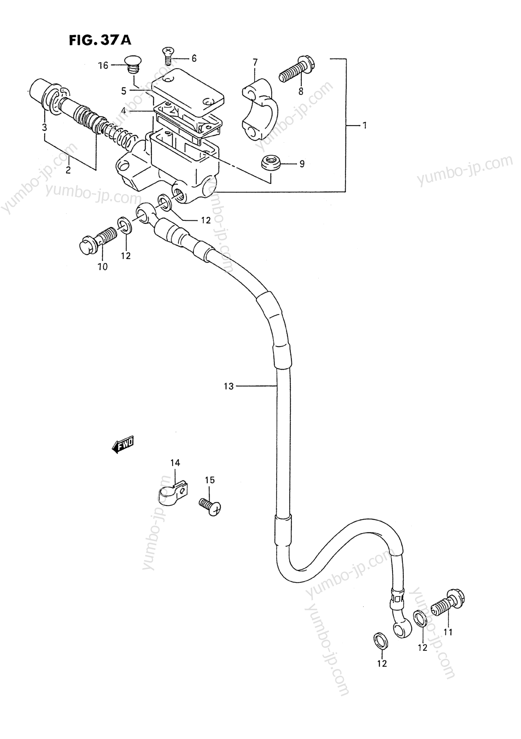 FRONT MASTER CYLINDER (MODEL T) for motorcycles SUZUKI RMX250 1992 year