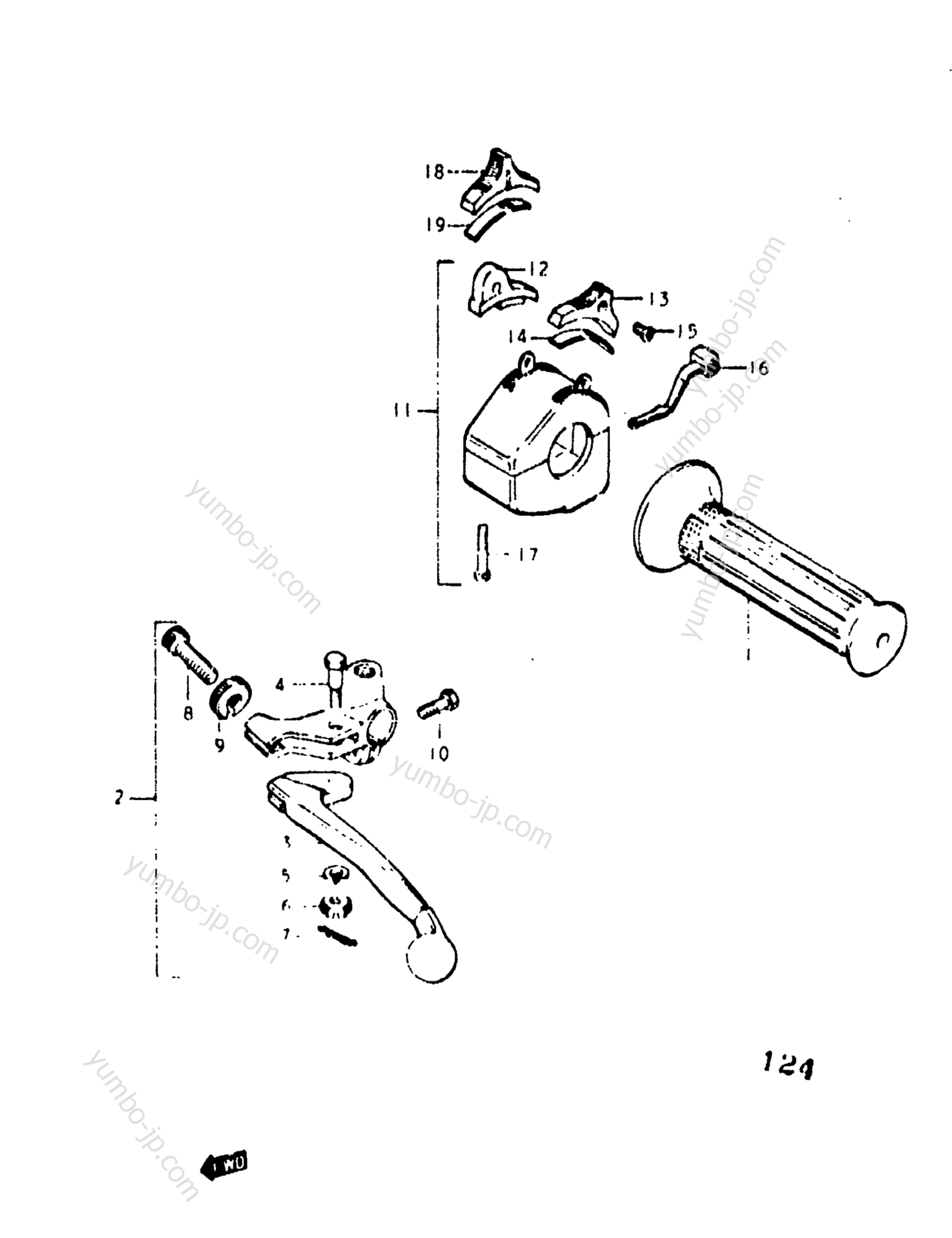 LH HANDLE SWITCH for motorcycles SUZUKI GS400-X 1977 year