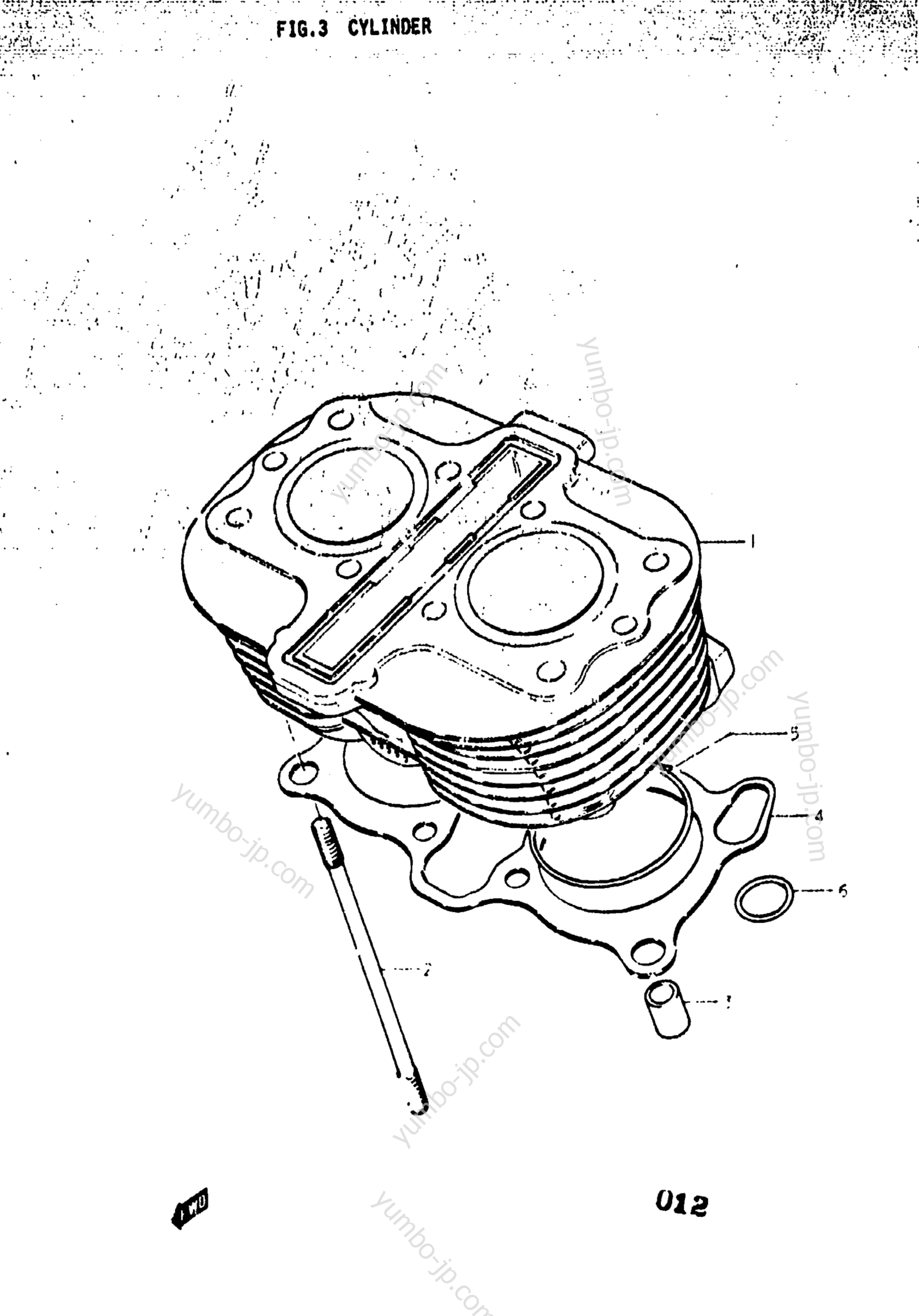 CYLINDER for motorcycles SUZUKI GS400-X 1977 year