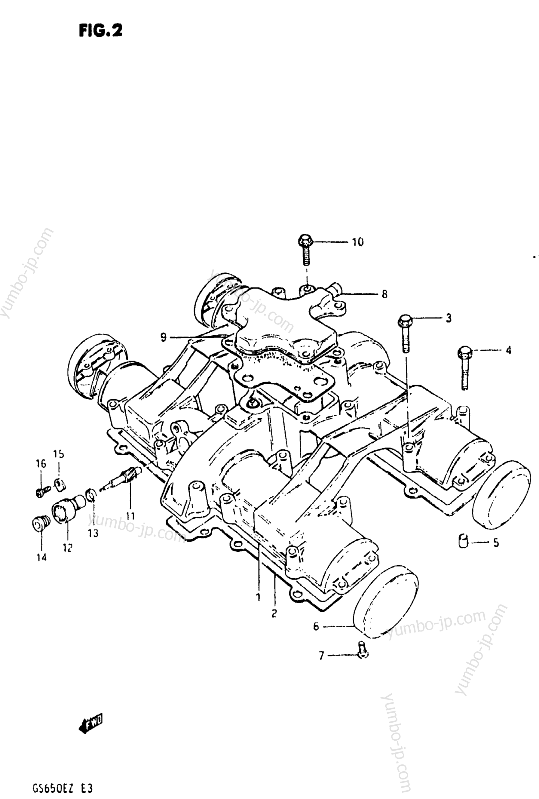 CYLINDER HEAD COVER (E.NO.106933~) for motorcycles SUZUKI GS650E 1981 year