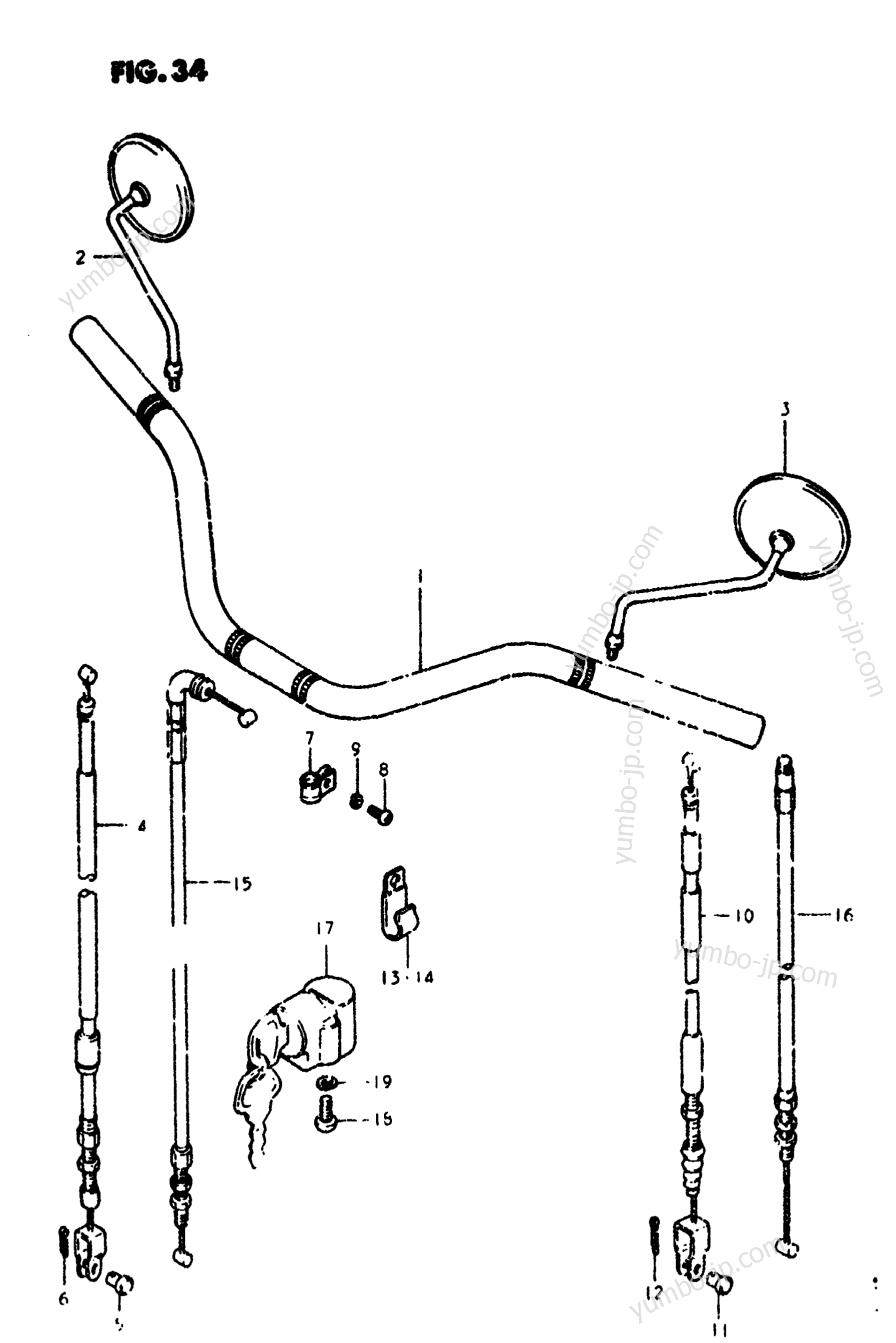 HANDLEBAR for motorcycles SUZUKI SP400 1980 year