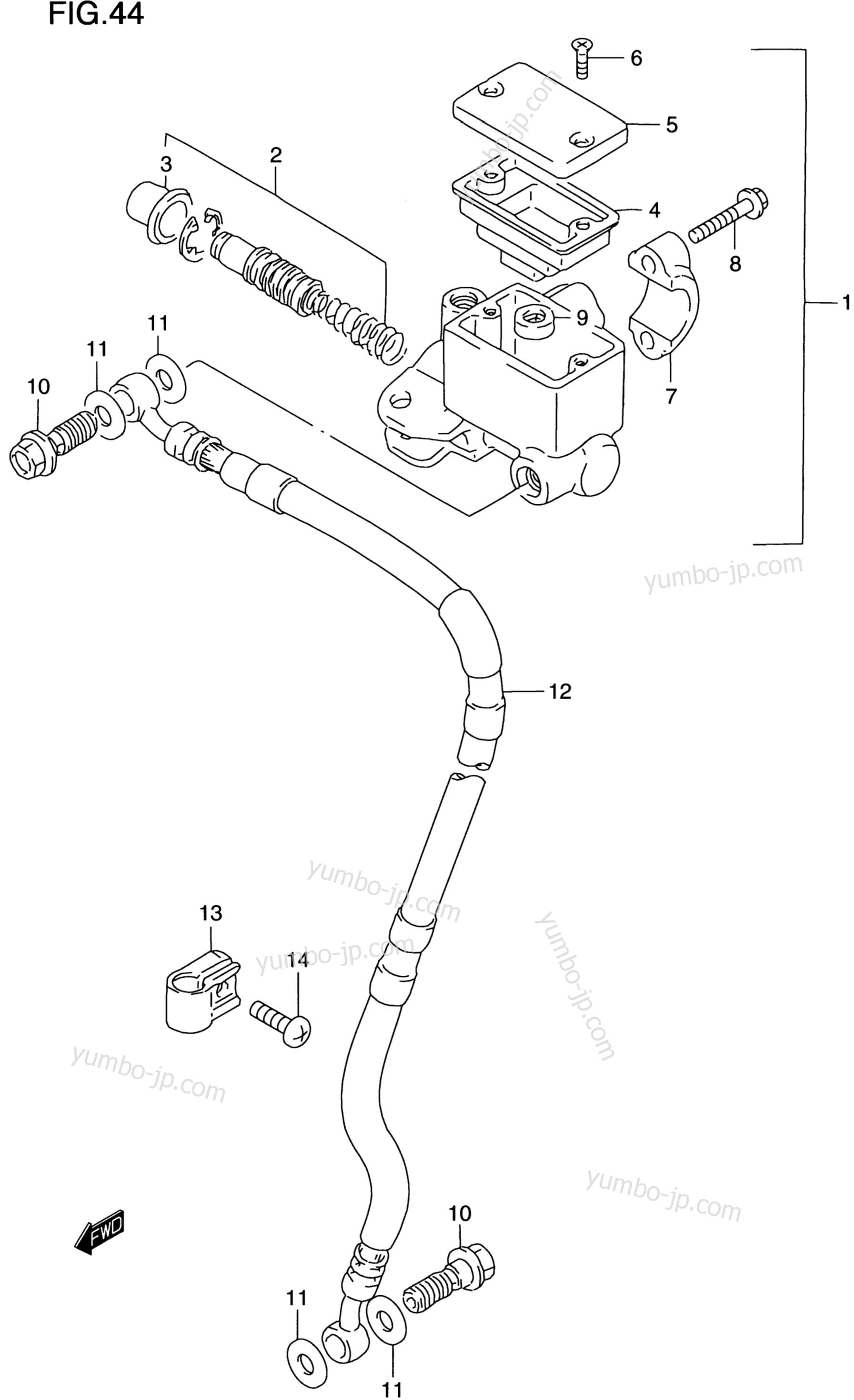 FRONT MASTER CYLINDER for motorcycles SUZUKI DR200SE 1998 year