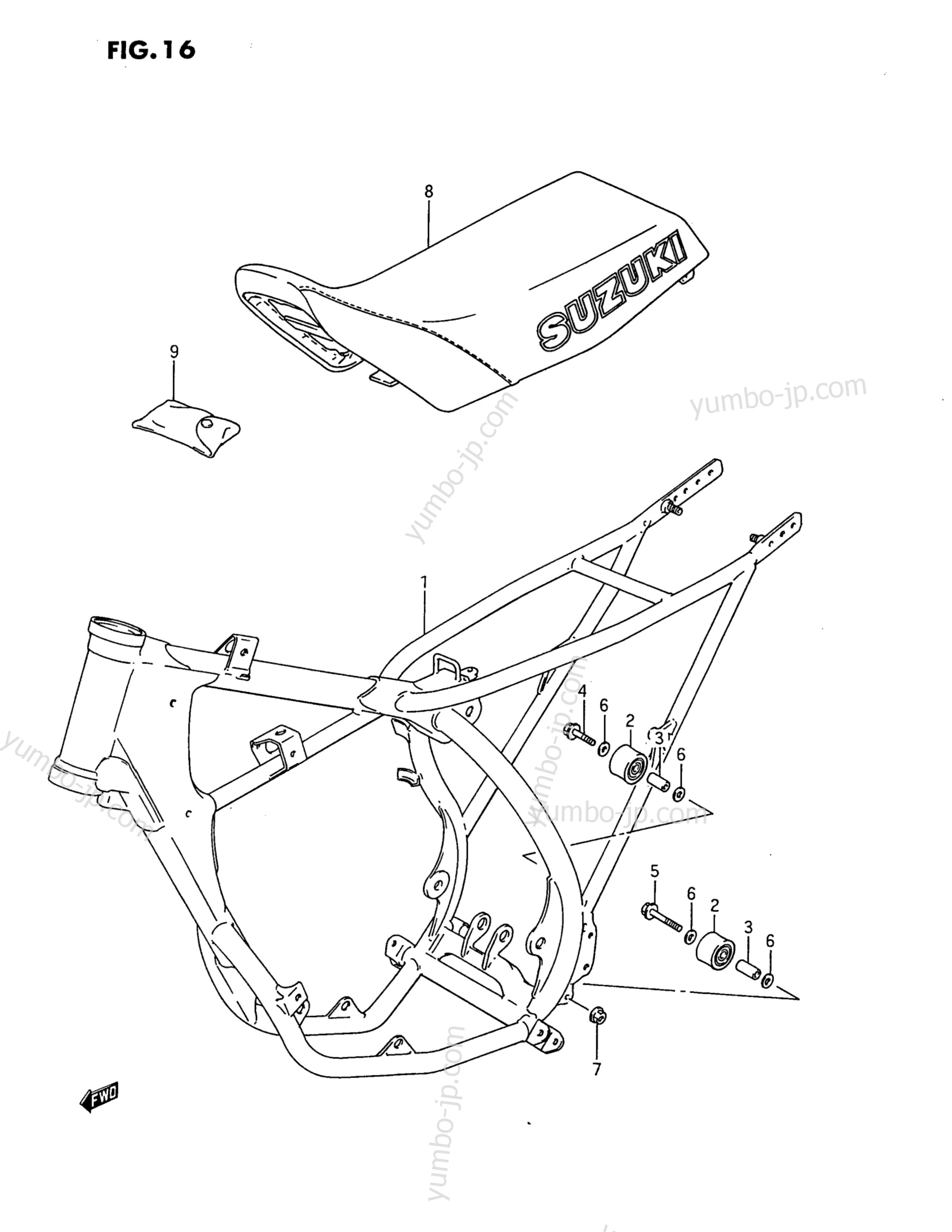 FRAME - SEAT (MODEL G) for motorcycles SUZUKI RM80 1988 year
