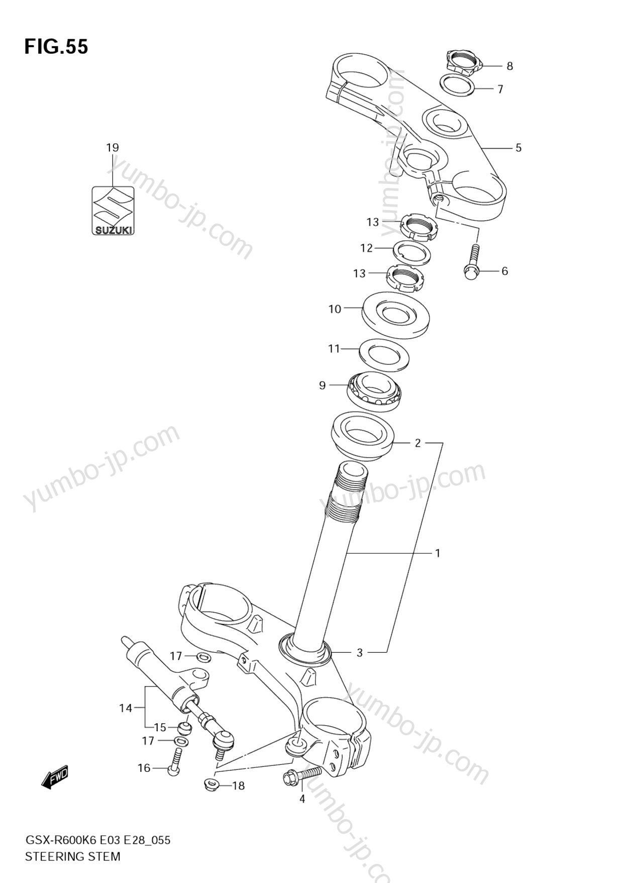 STEERING STEM для мотоциклов SUZUKI GSX-R600 2007 г.