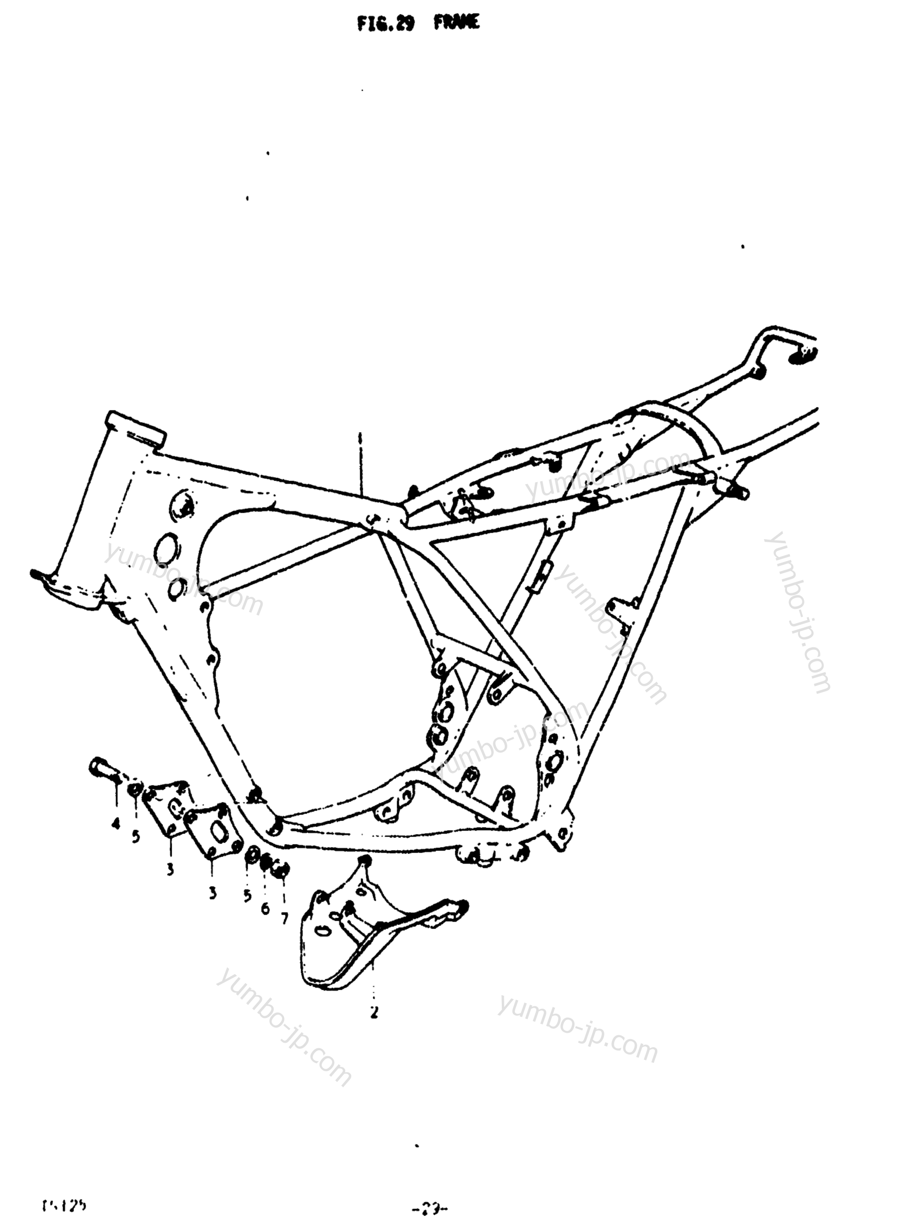 FRAME for motorcycles SUZUKI TS125 1976 year