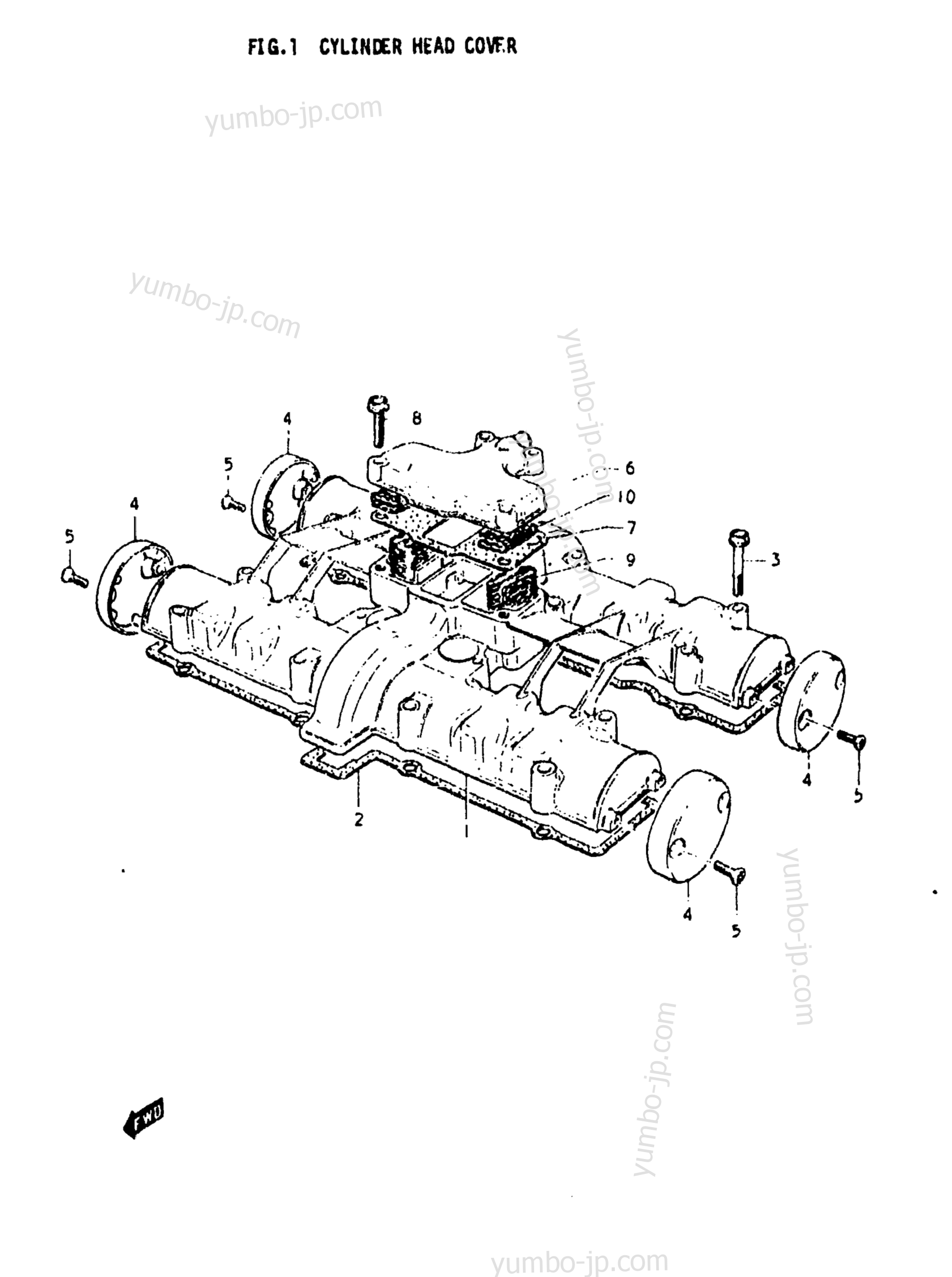 CYLINDER HEAD COVER for motorcycles SUZUKI GS750L 1979 year