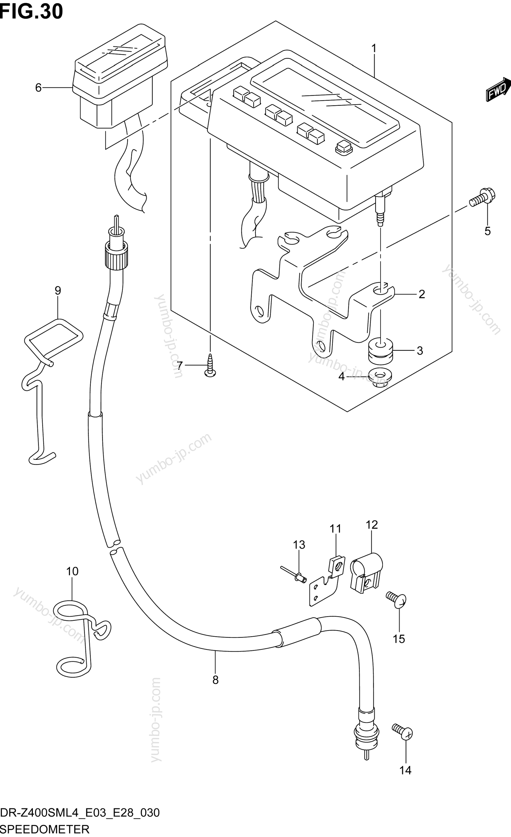 SPEEDOMETER (DR-Z400SML4 E28) for motorcycles SUZUKI DR-Z400SM 2014 year