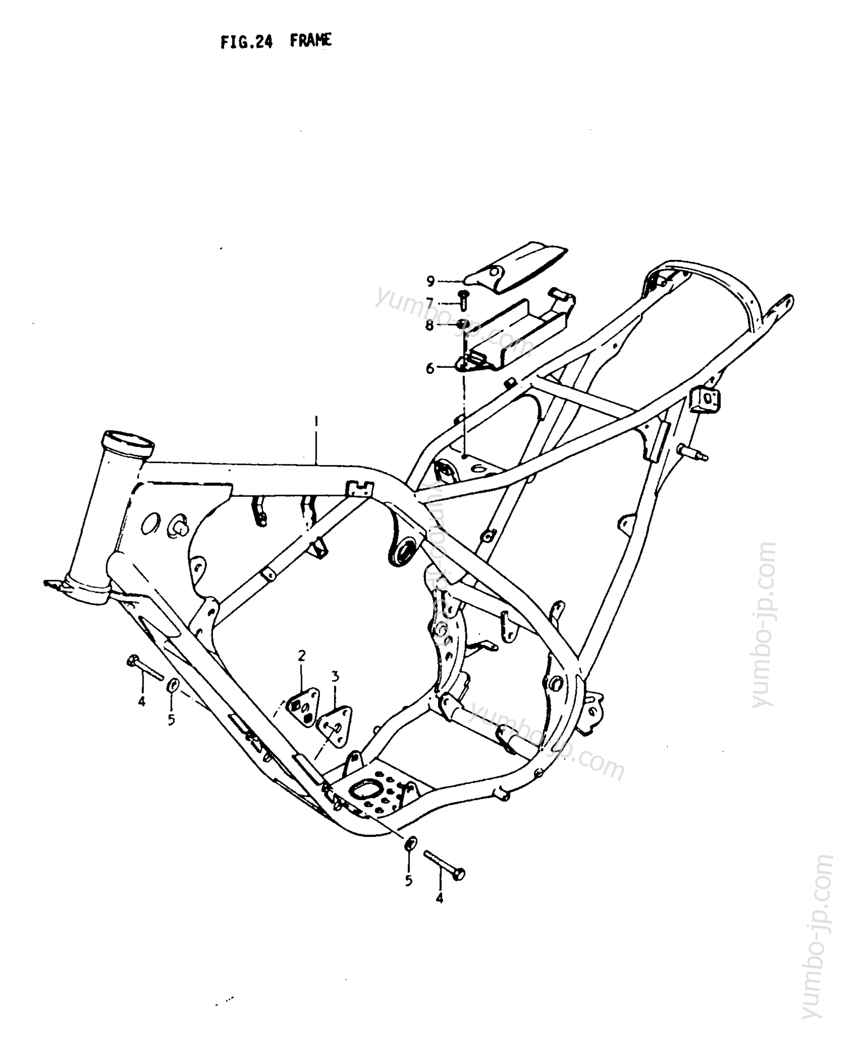 FRAME for motorcycles SUZUKI TS250 1977 year