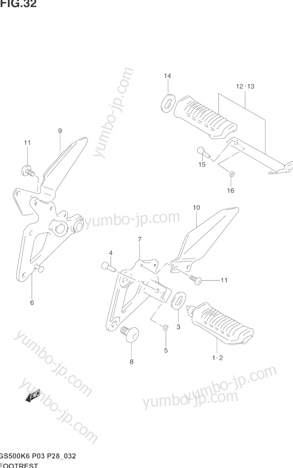 Footrest для мотоциклов SUZUKI GS500F 2005 г.