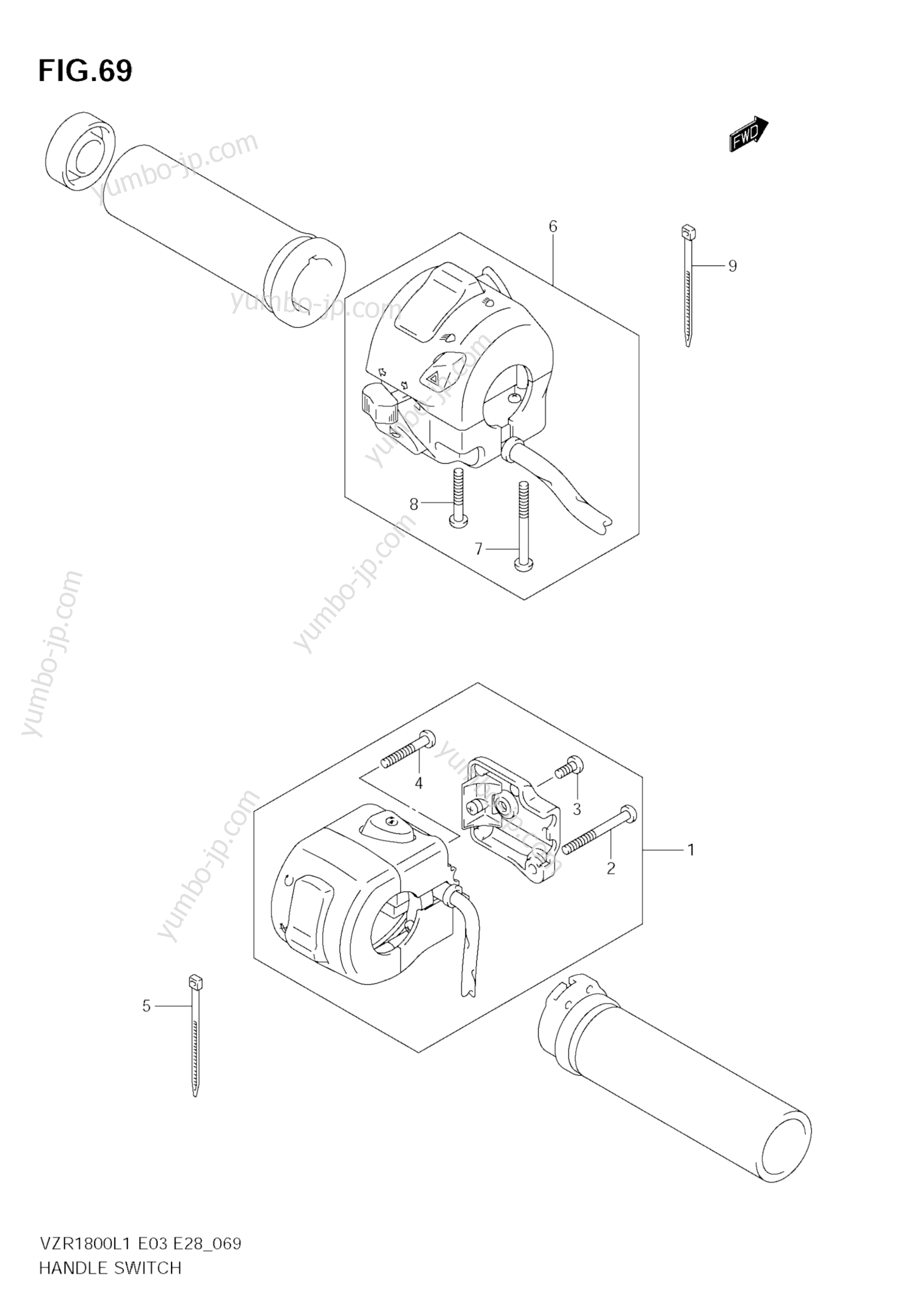 HANDLE SWITCH (VZR1800Z L1 E3) for motorcycles SUZUKI Boulevard M109R (VZR1800Z) 2011 year