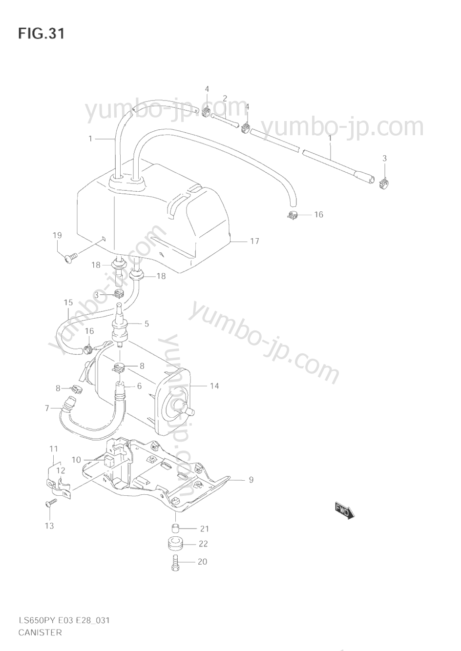 CANISTER (E33) для мотоциклов SUZUKI Savage (LS650P) 2000 г.