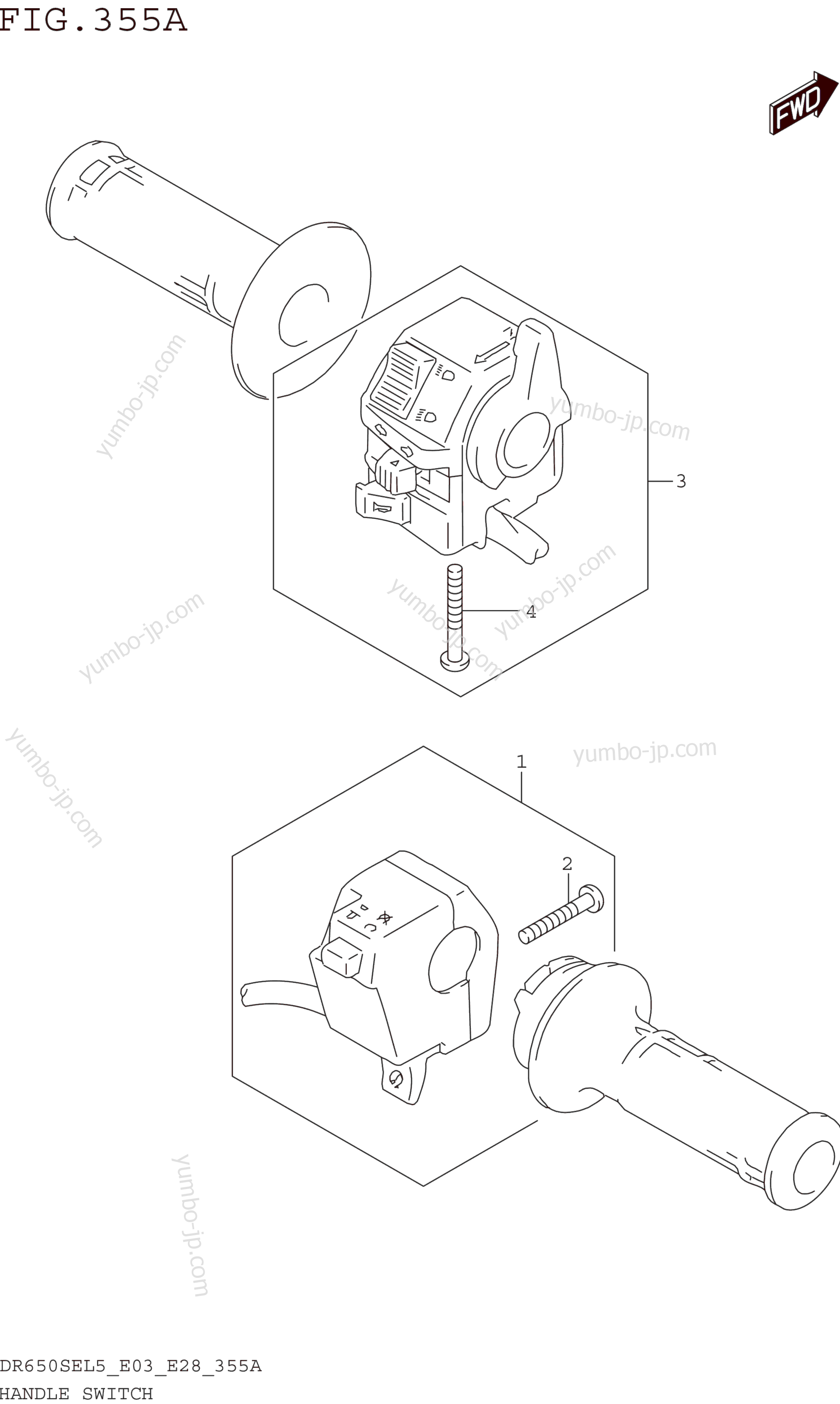 HANDLE SWITCH for motorcycles SUZUKI DR650SE 2015 year