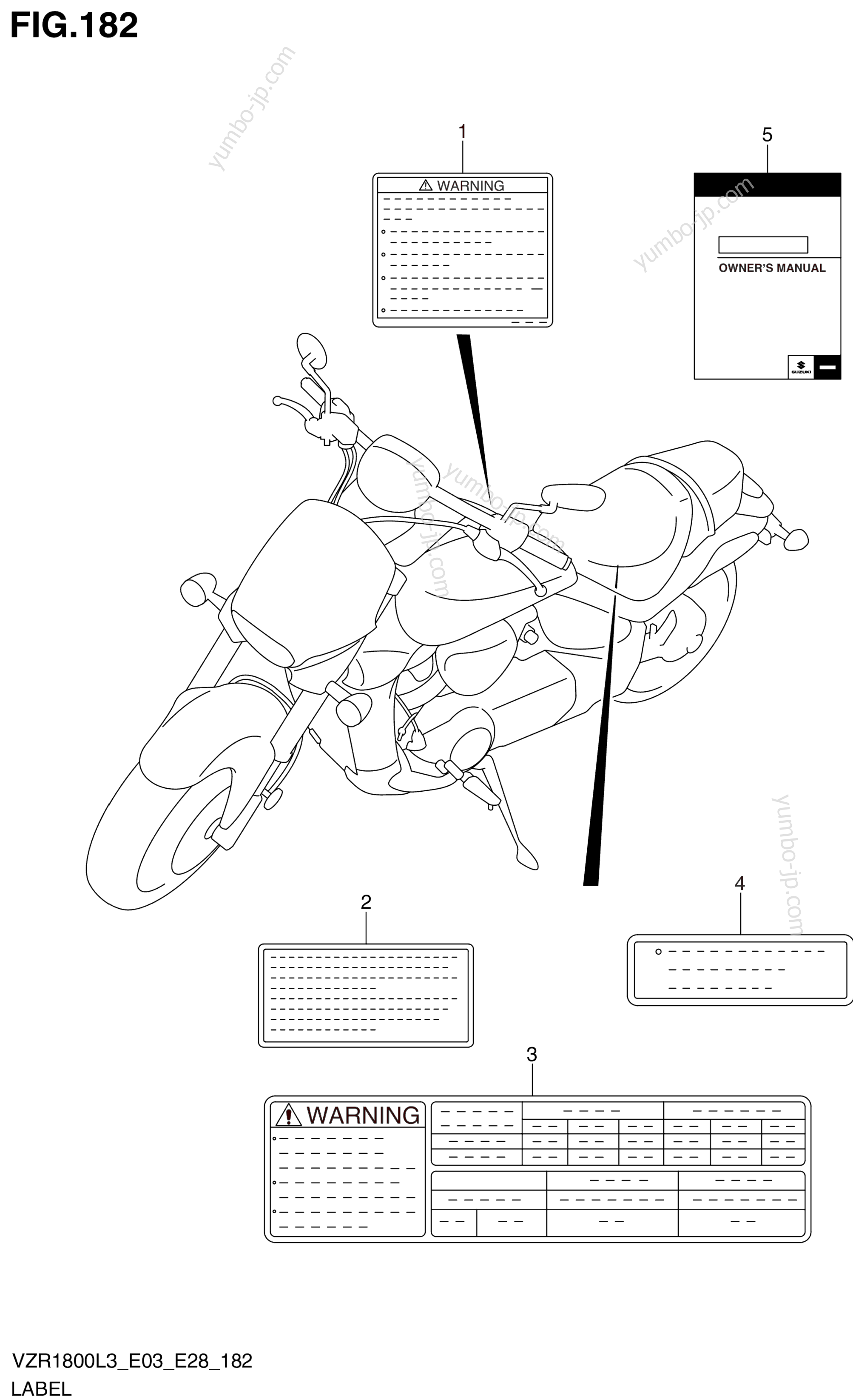 LABEL (VZR1800L3 E03) для мотоциклов SUZUKI VZR1800 2013 г.