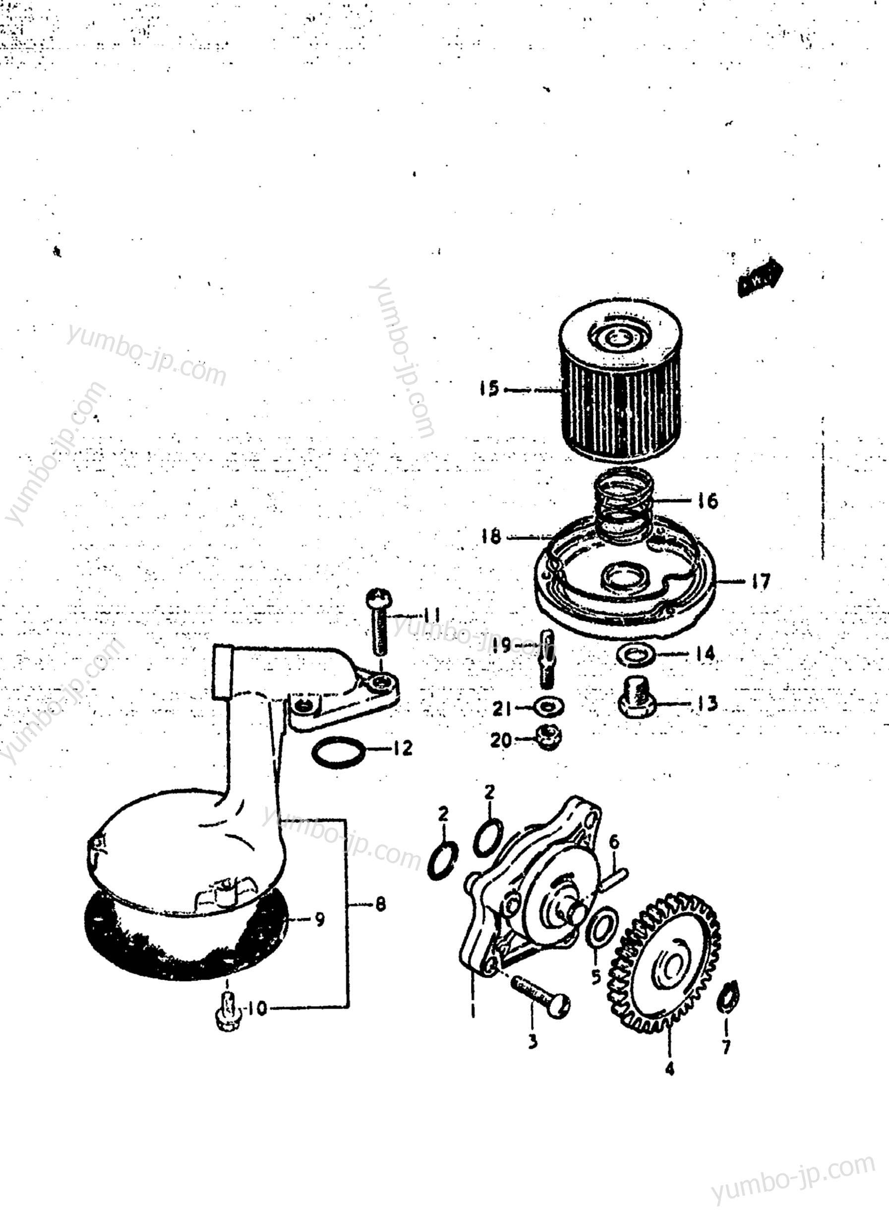 OIL PUMP for motorcycles SUZUKI GS425L 1979 year