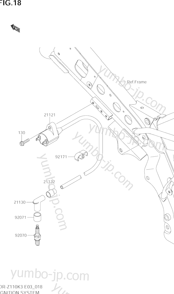 IGNITION SYSTEM for motorcycles SUZUKI DR-Z110 2005 year