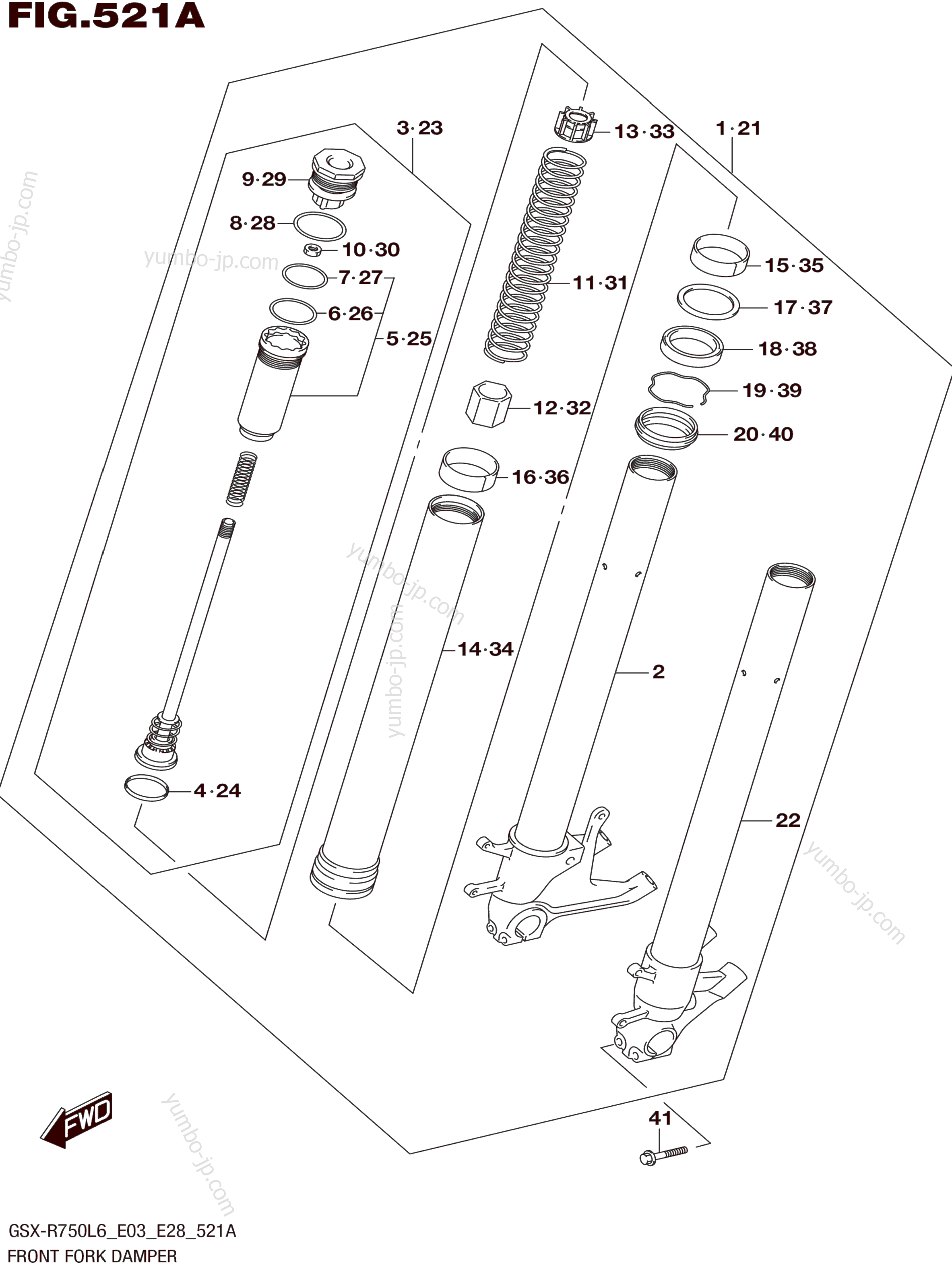 FRONT FORK DAMPER для мотоциклов SUZUKI GSX-R750 2016 г.