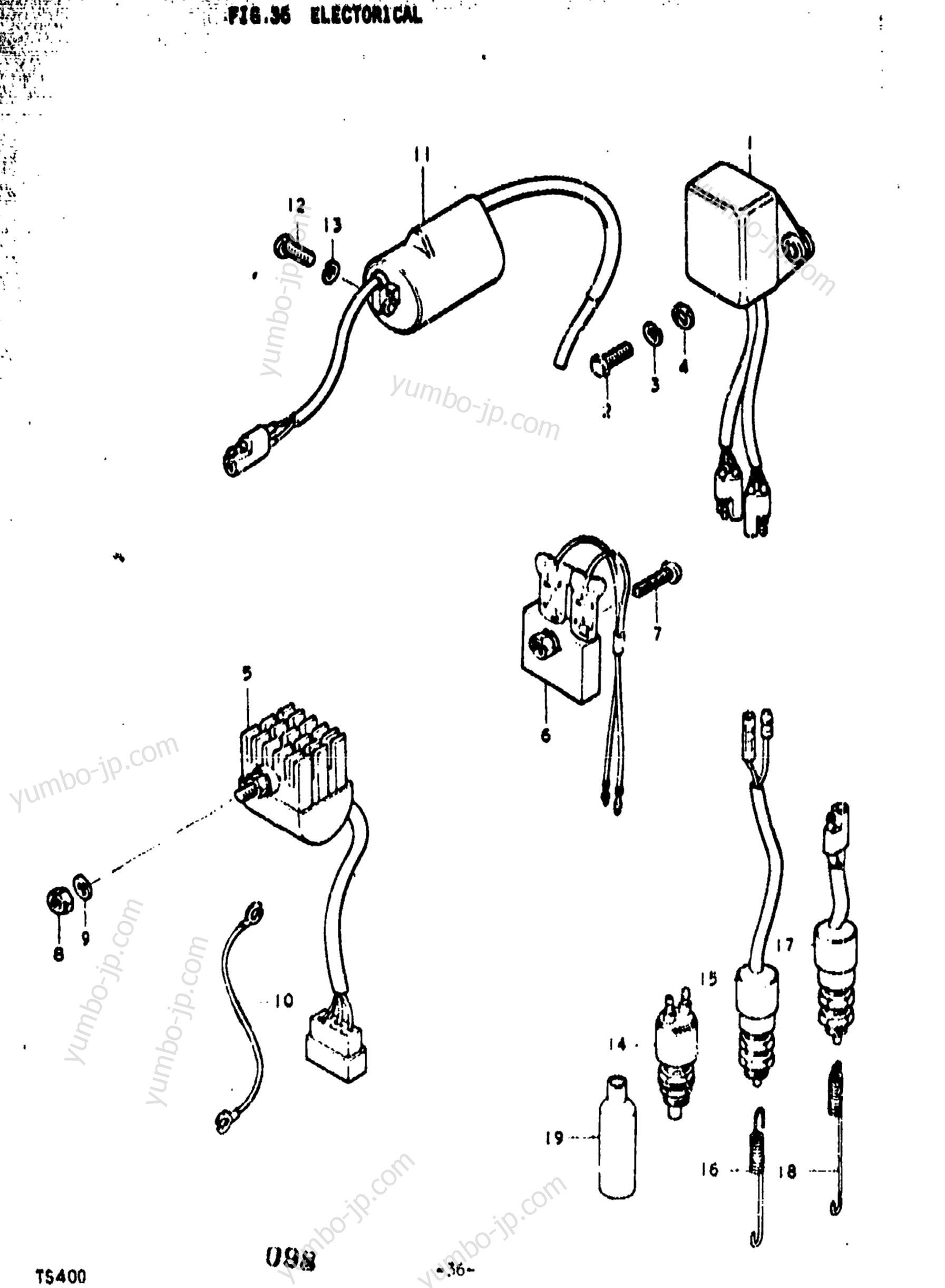 Electrical для мотоциклов SUZUKI TS400 1973 г.