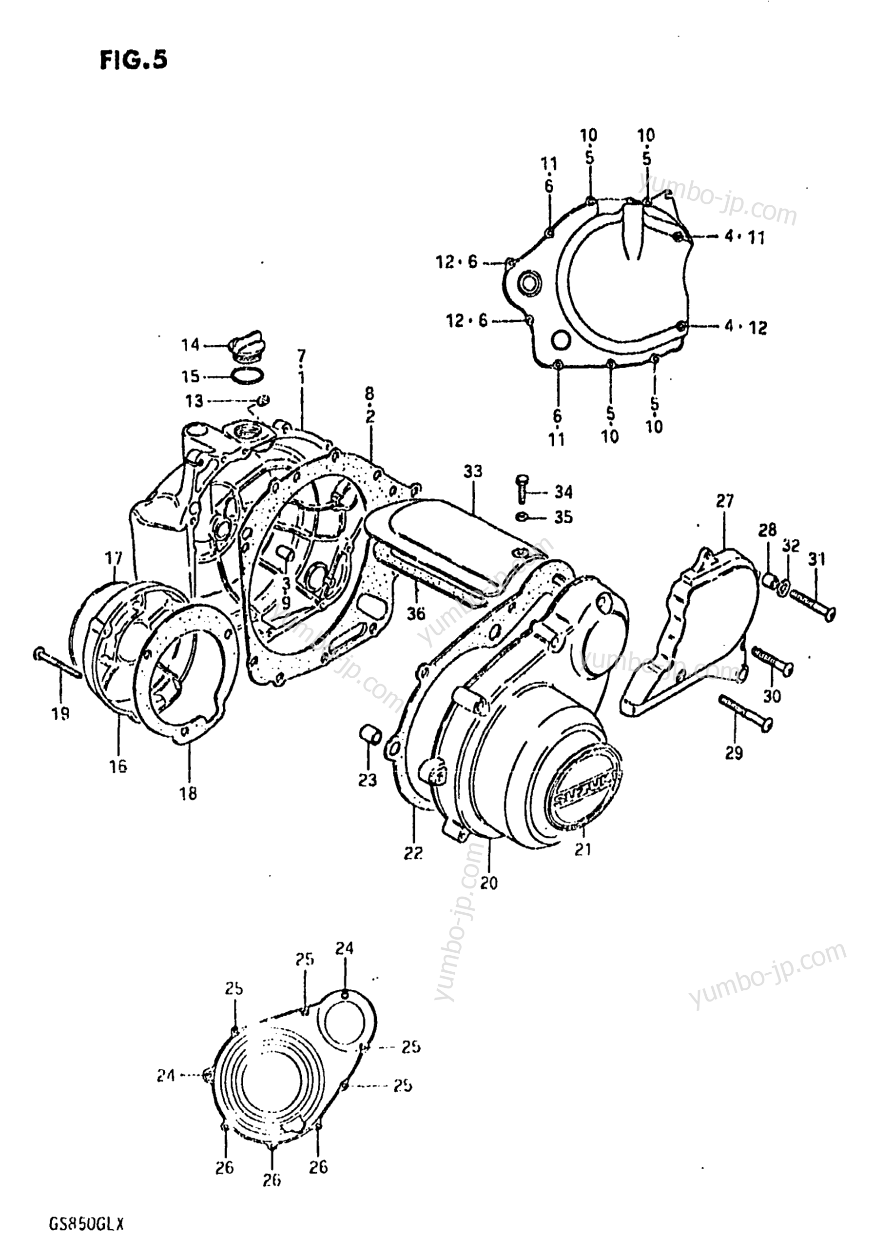 CRANKCASE COVER for motorcycles SUZUKI GS850GL 1980 year