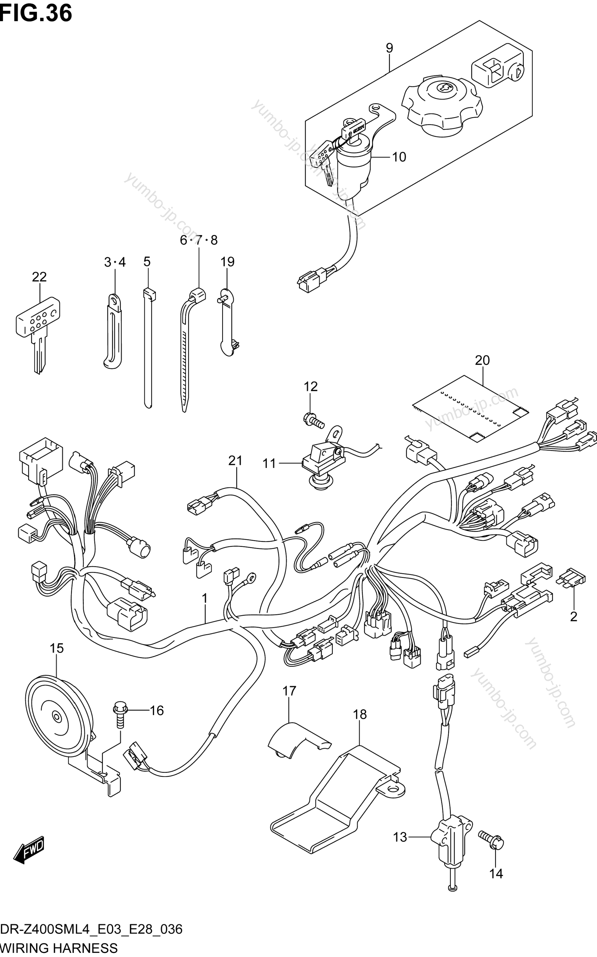 WIRING HARNESS (DR-Z400SML4 E28) for motorcycles SUZUKI DR-Z400SM 2014 year