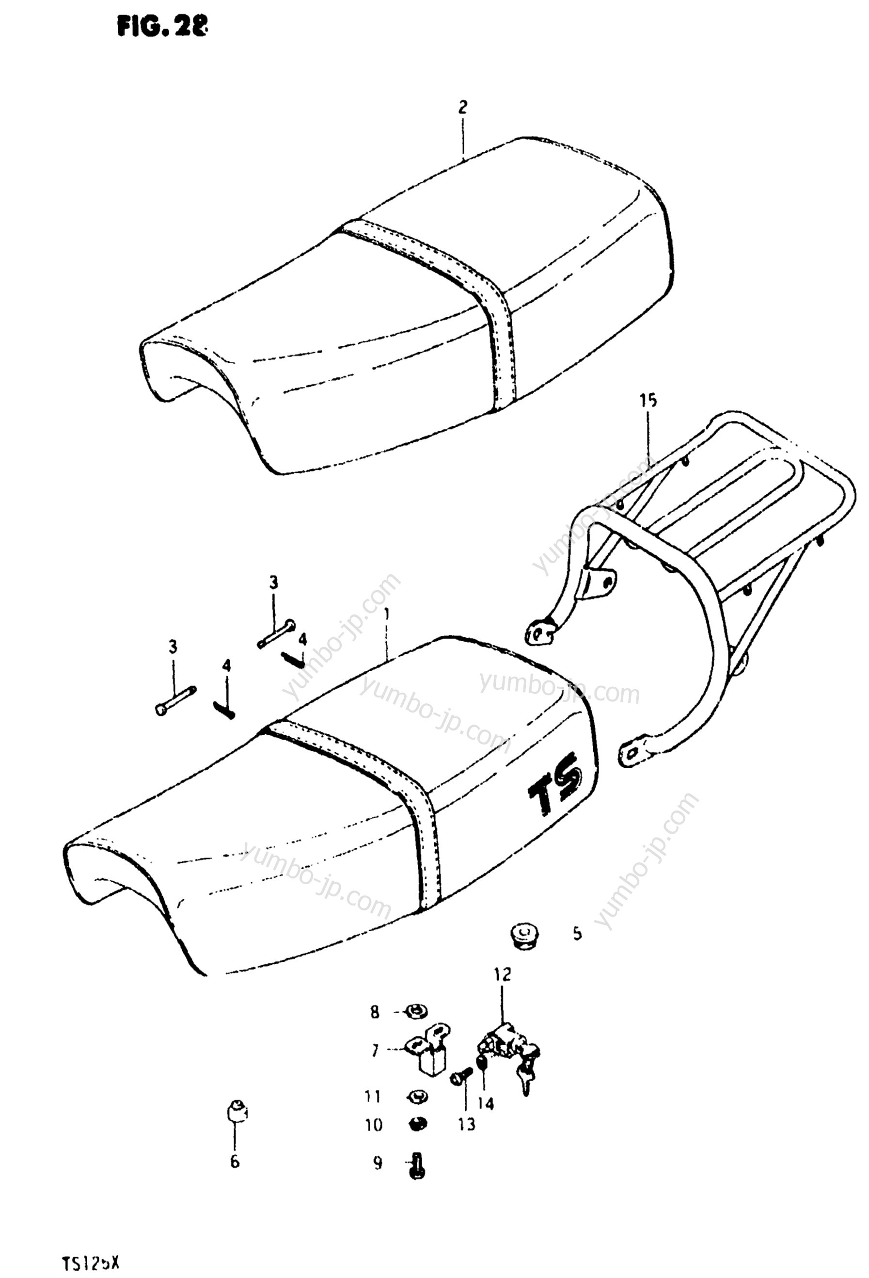 SEAT for motorcycles SUZUKI TS125 1980 year