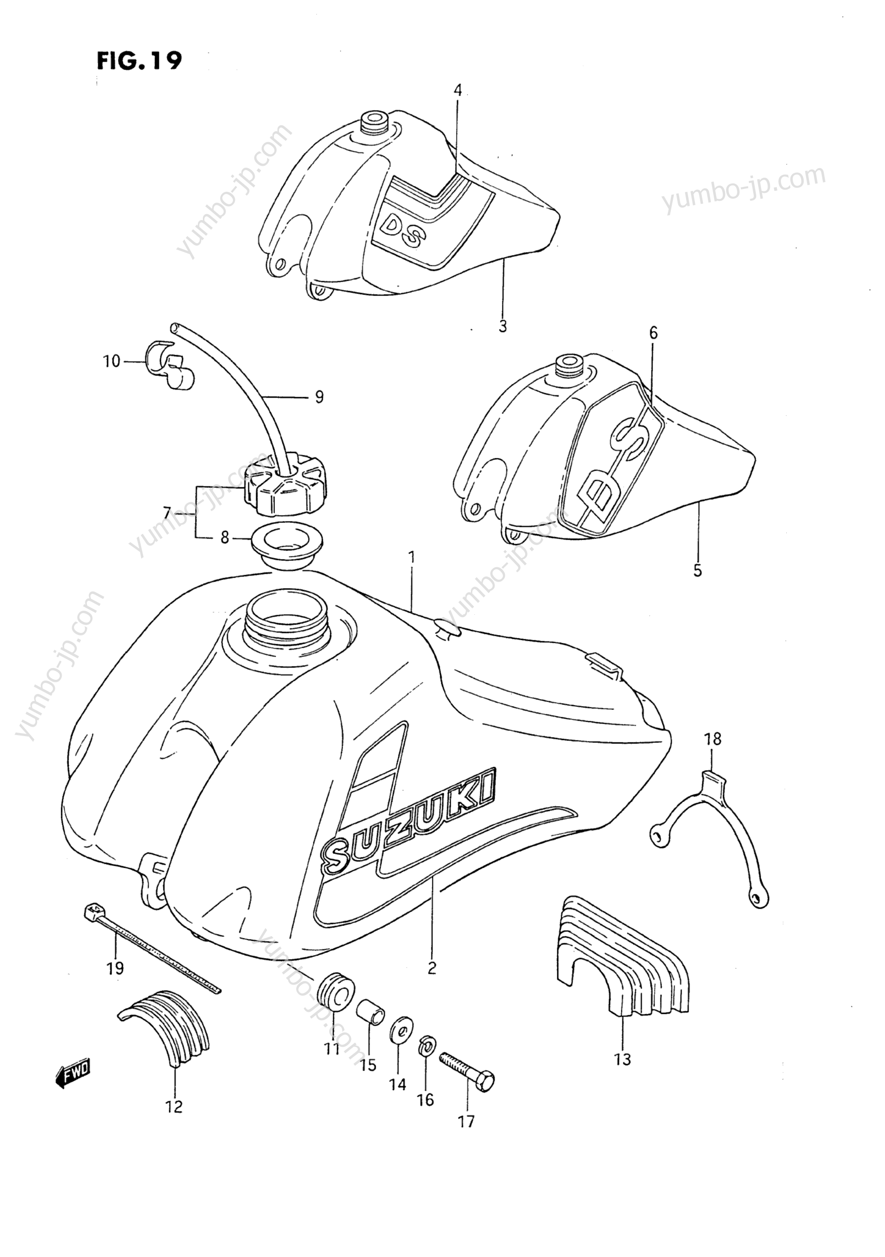 FUEL TANK (MODEL F/G/H) для мотоциклов SUZUKI DS80 1990 г.
