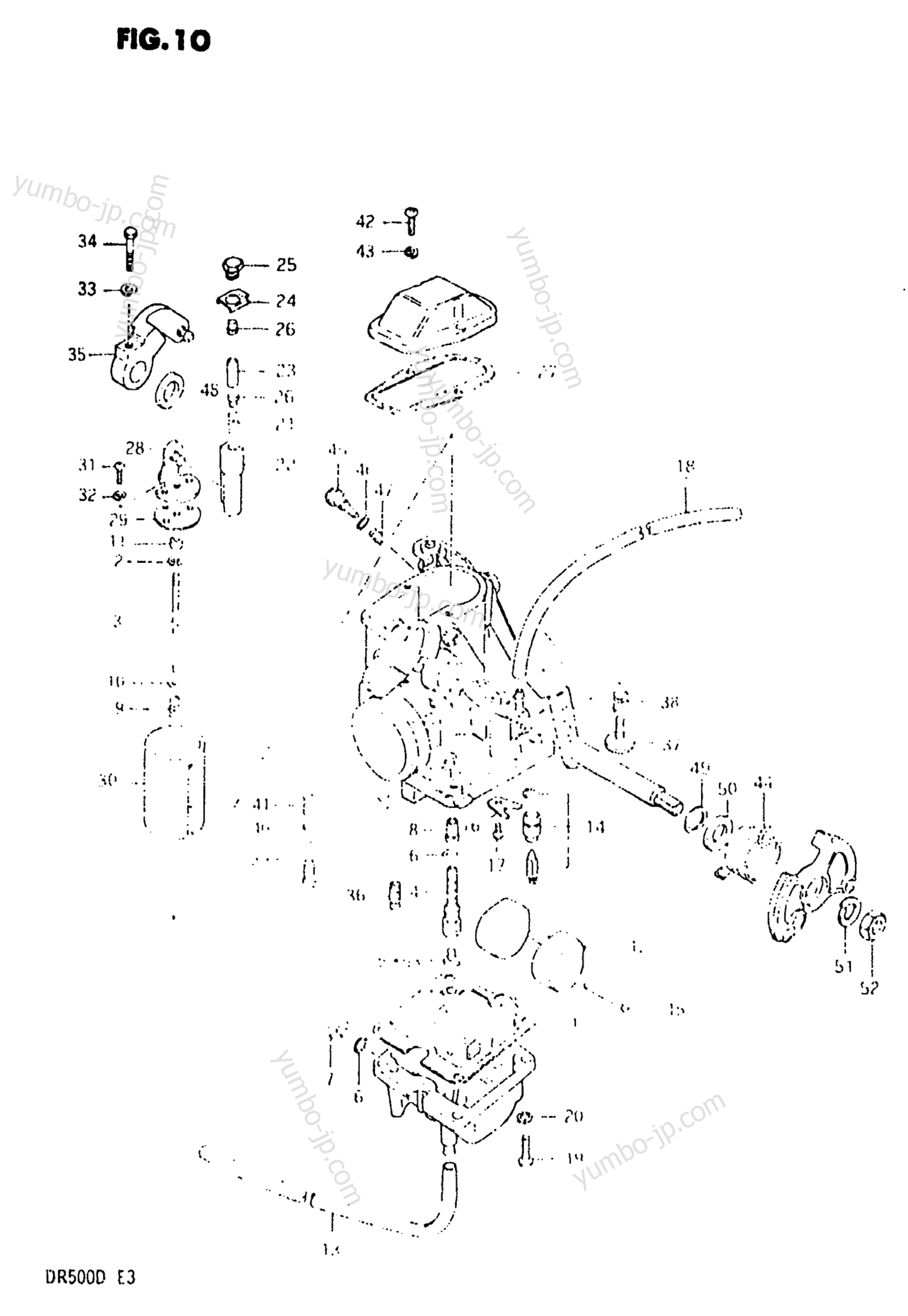 CARBURETOR for motorcycles SUZUKI DR500 1983 year