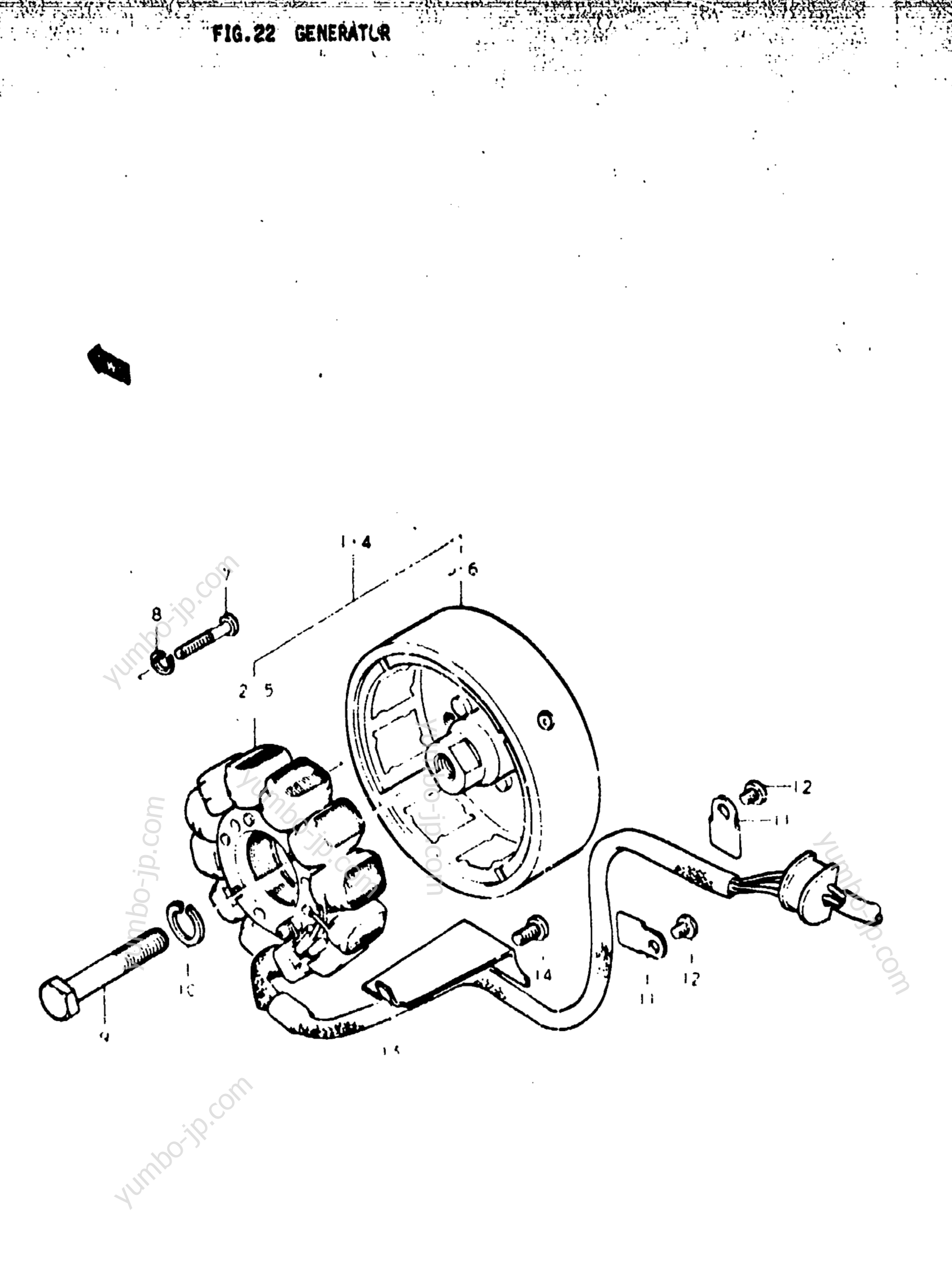 GENERATOR для мотоциклов SUZUKI GS400 1977 г.